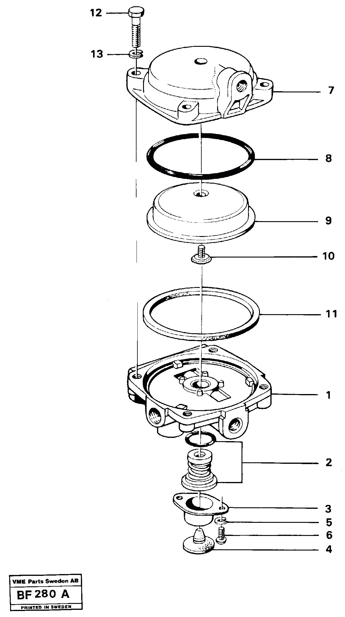 Схема запчастей Volvo A25B A25B - 8439 Relay valve 