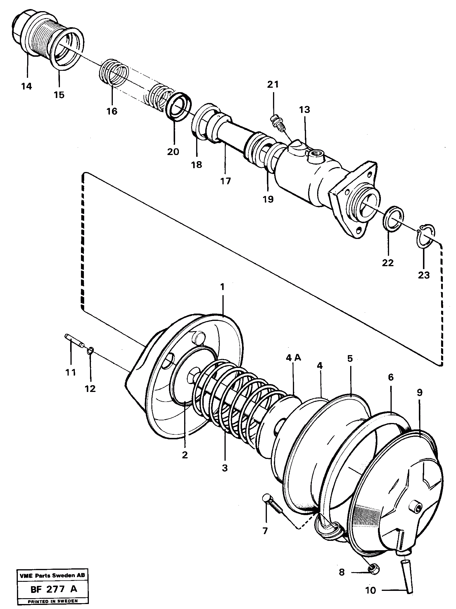 Схема запчастей Volvo A25B A25B - 8441 Brake servo 