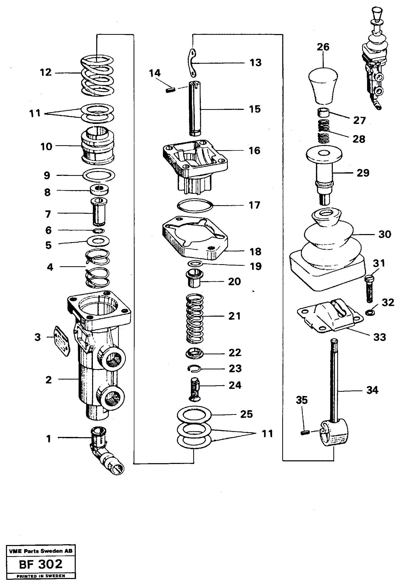 Схема запчастей Volvo A25B A25B - 96675 Parking brake valve 