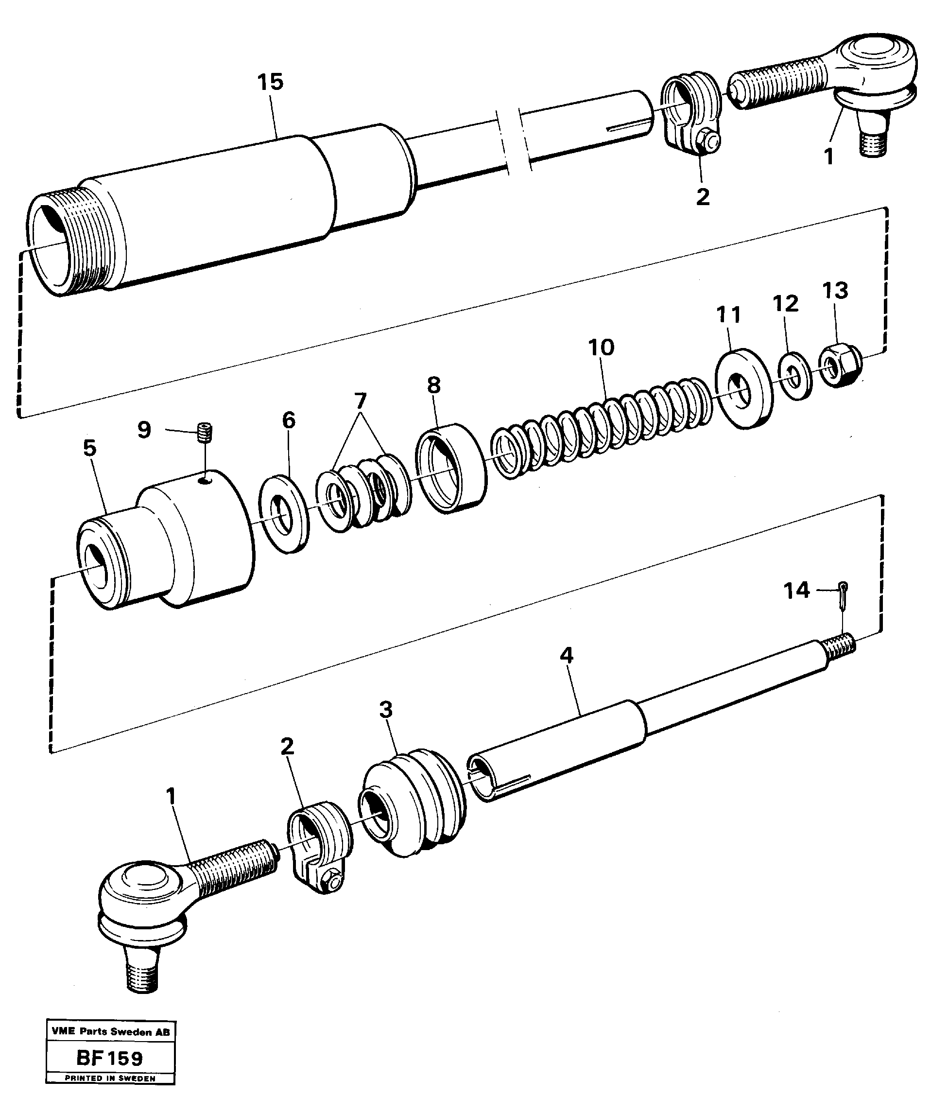 Схема запчастей Volvo A25B A25B - 21819 Drag rod 