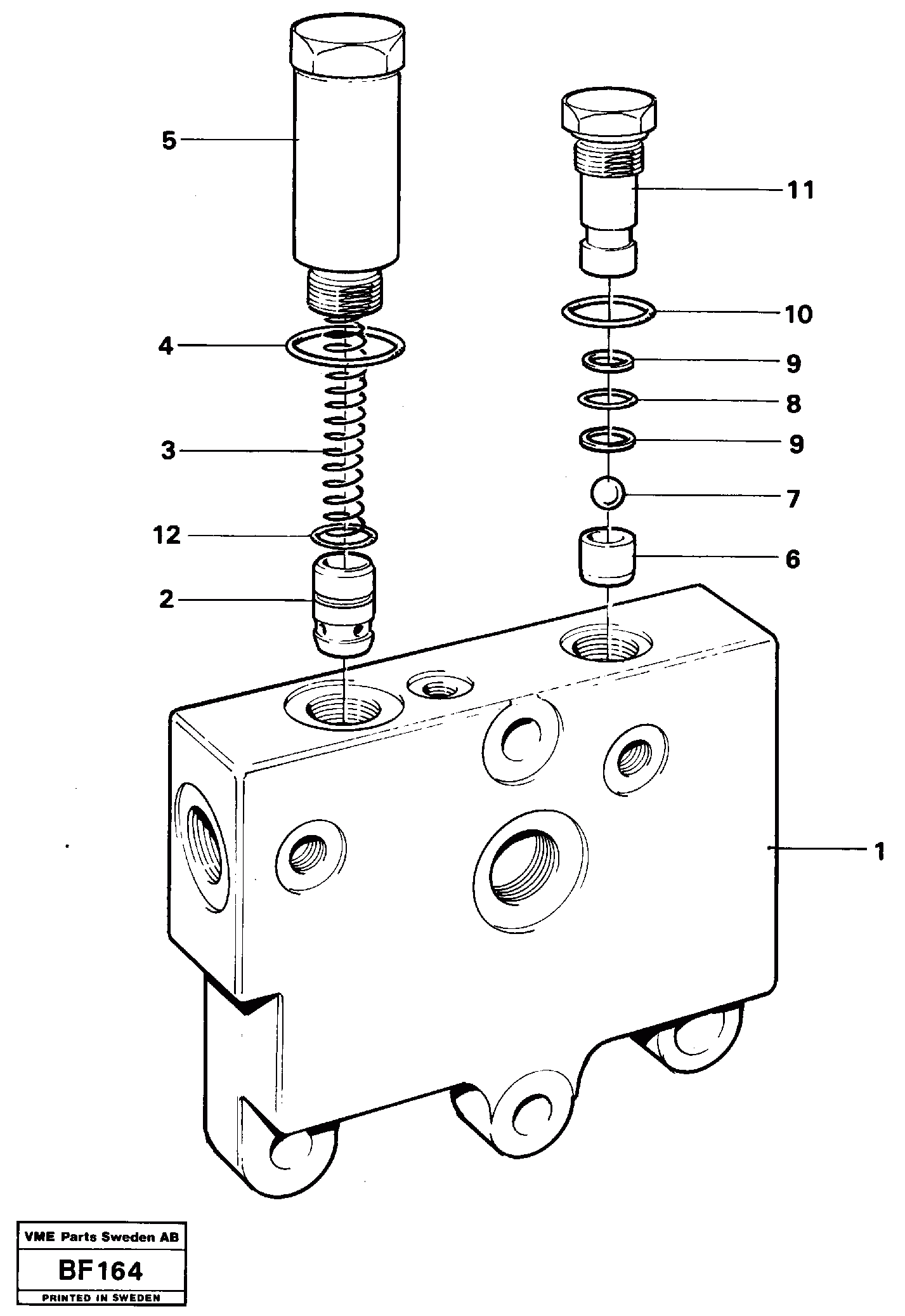 Схема запчастей Volvo A25B A25B - 21824 Valves 