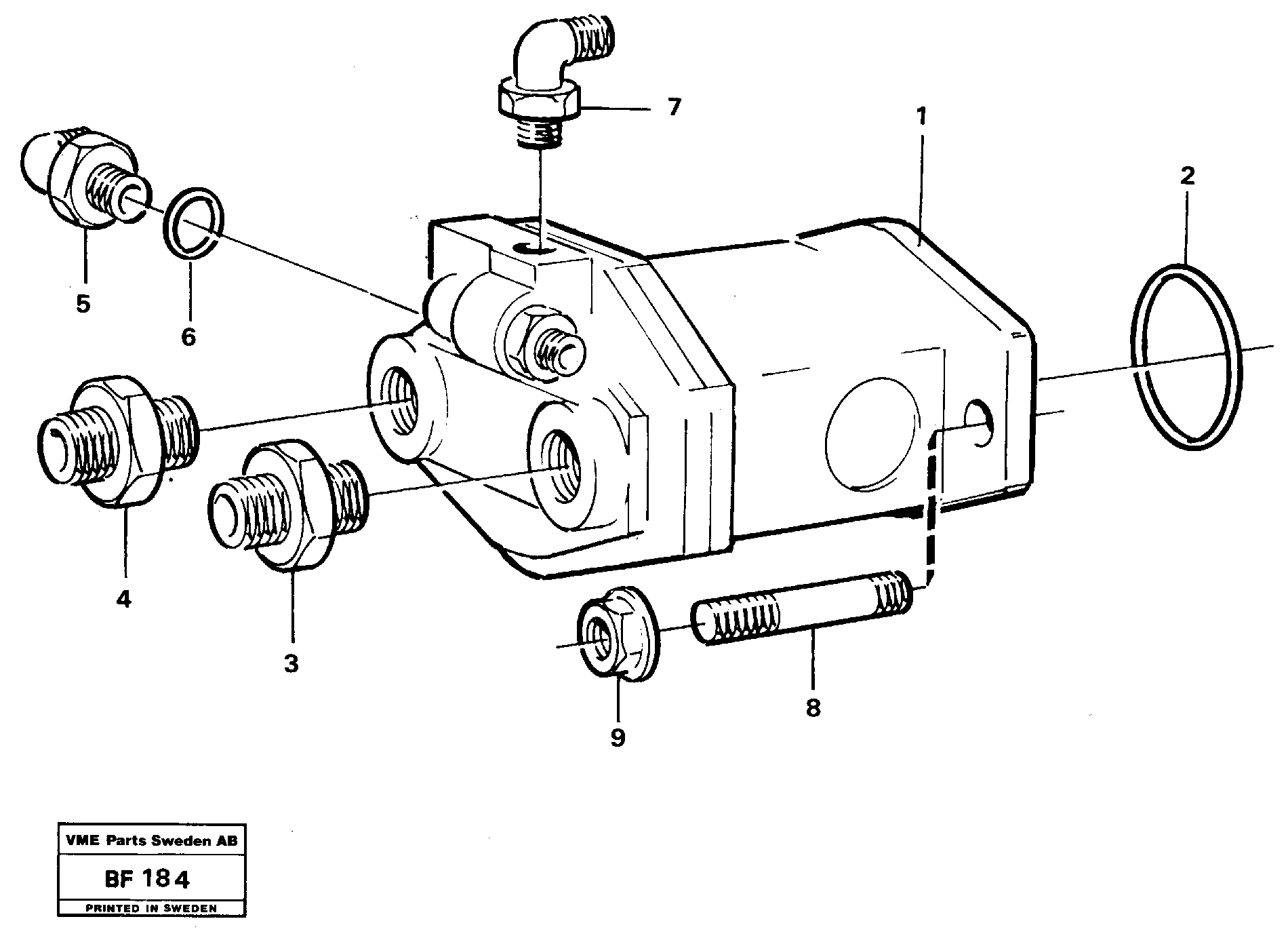 Схема запчастей Volvo A25B A25B - 48414 Hydraulic pump with fitting parts 