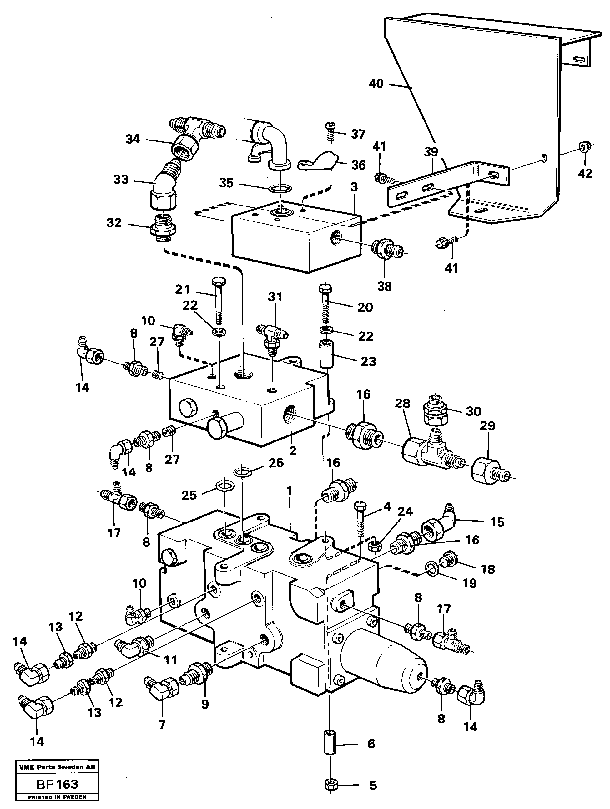 Схема запчастей Volvo A25B A25B - 89992 Control valve with fitting parts 