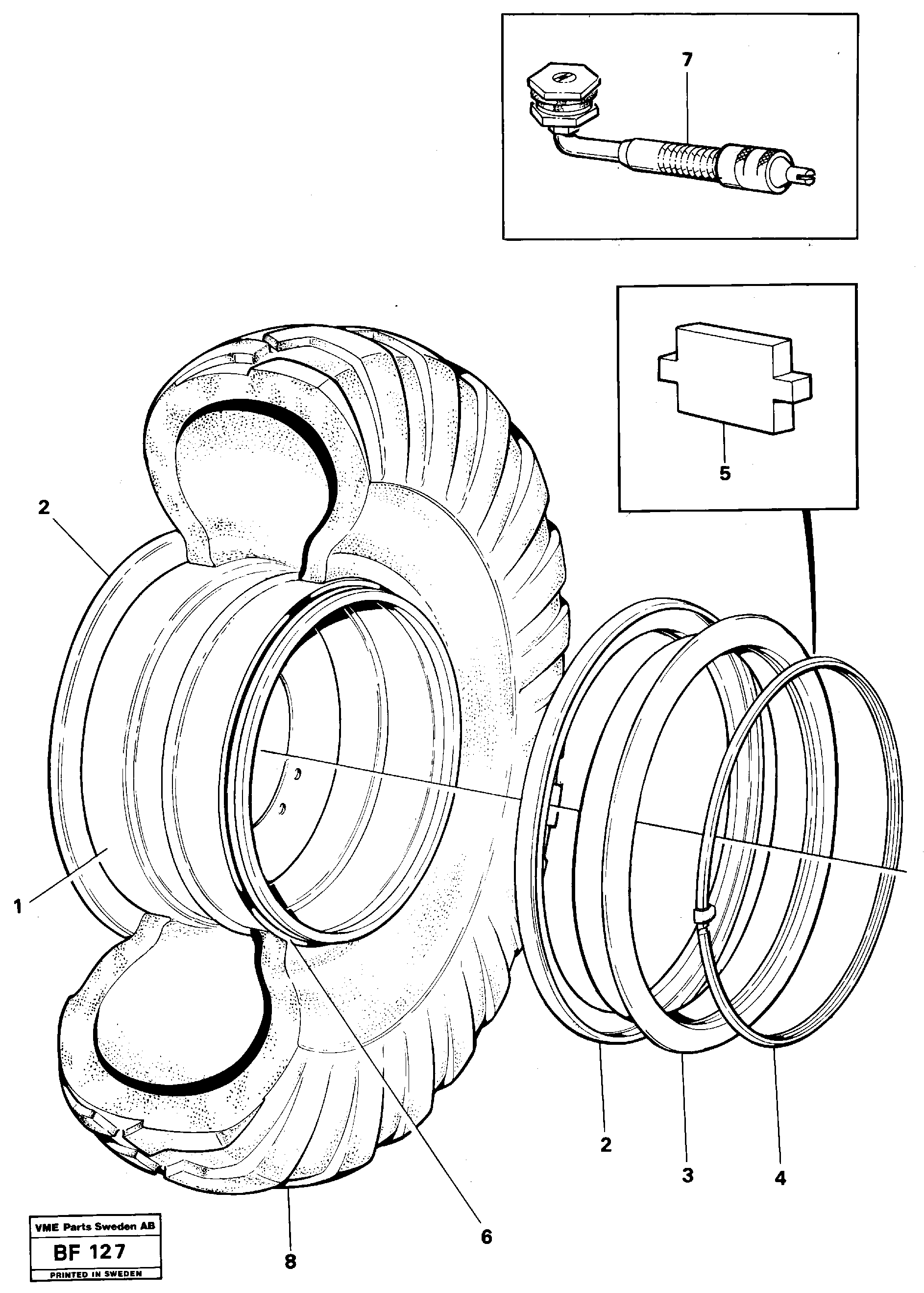 Схема запчастей Volvo A25B A25B - 100769 Wheel equipment 