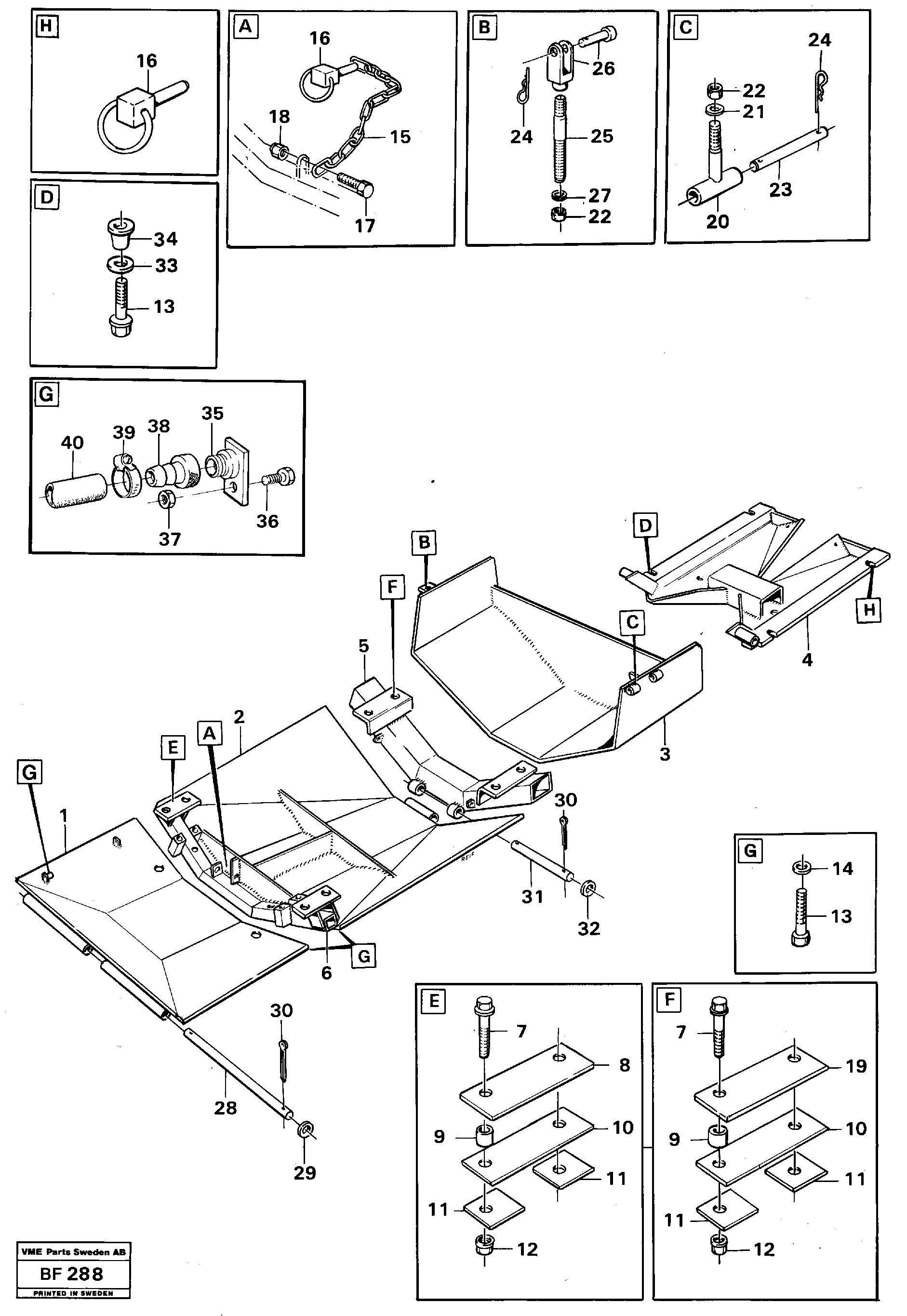 Схема запчастей Volvo A25B A25B - 85239 Protecting plates 