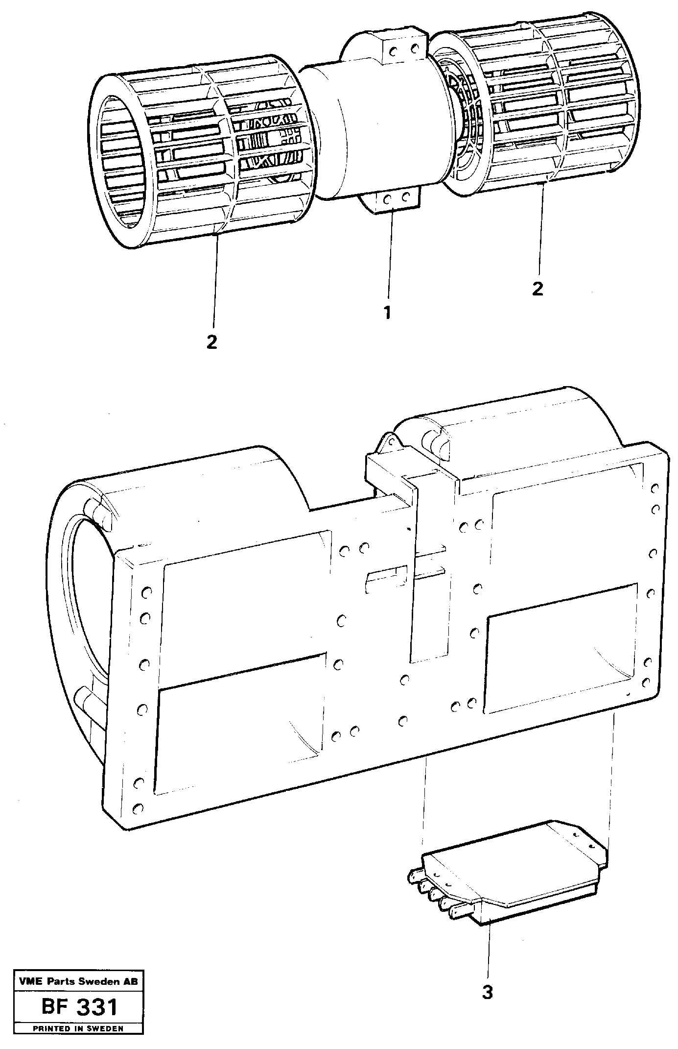 Схема запчастей Volvo A25B A25B - 28113 Fan 