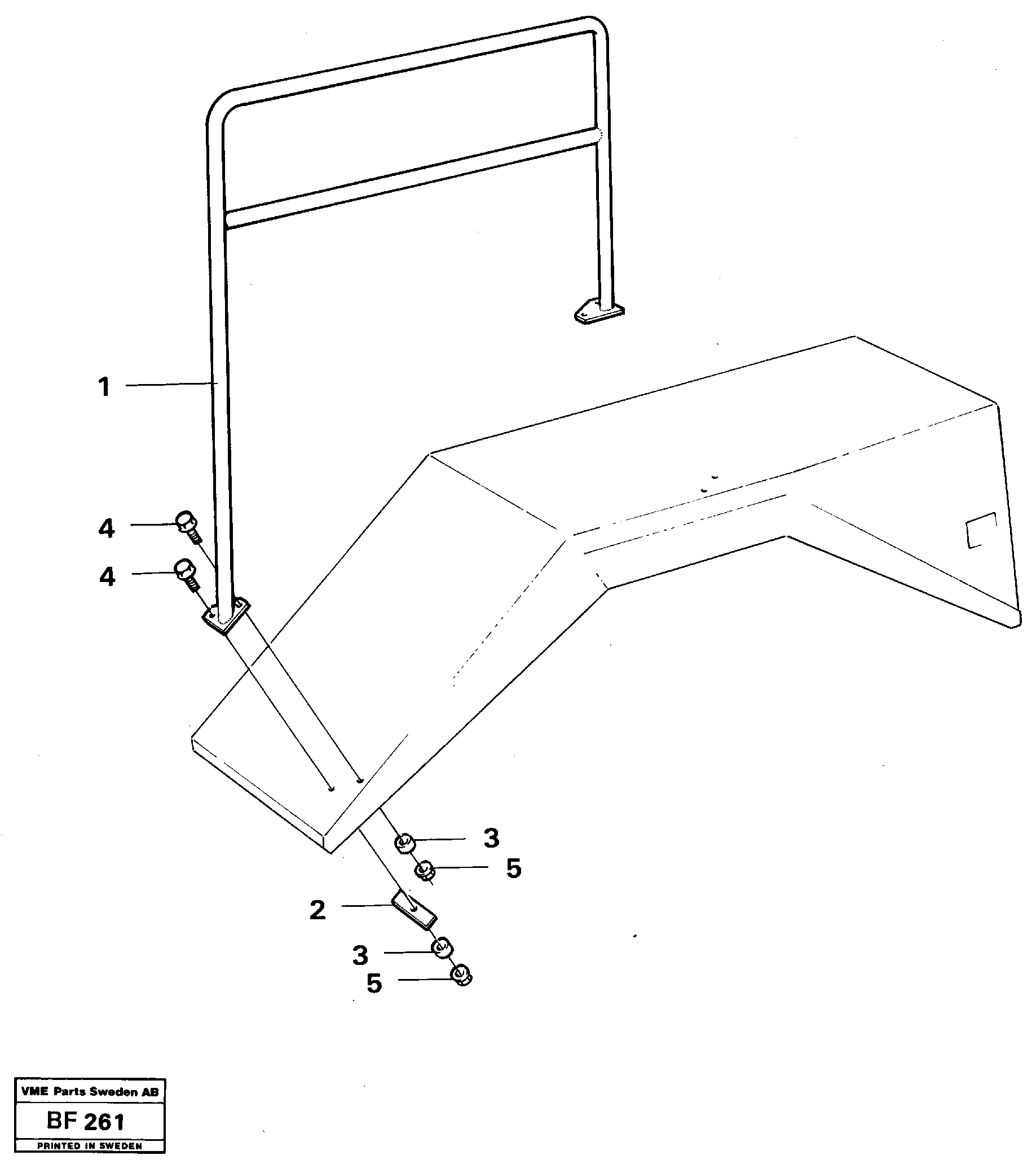 Схема запчастей Volvo A25B A25B - 21858 Hand rail Std Usa 