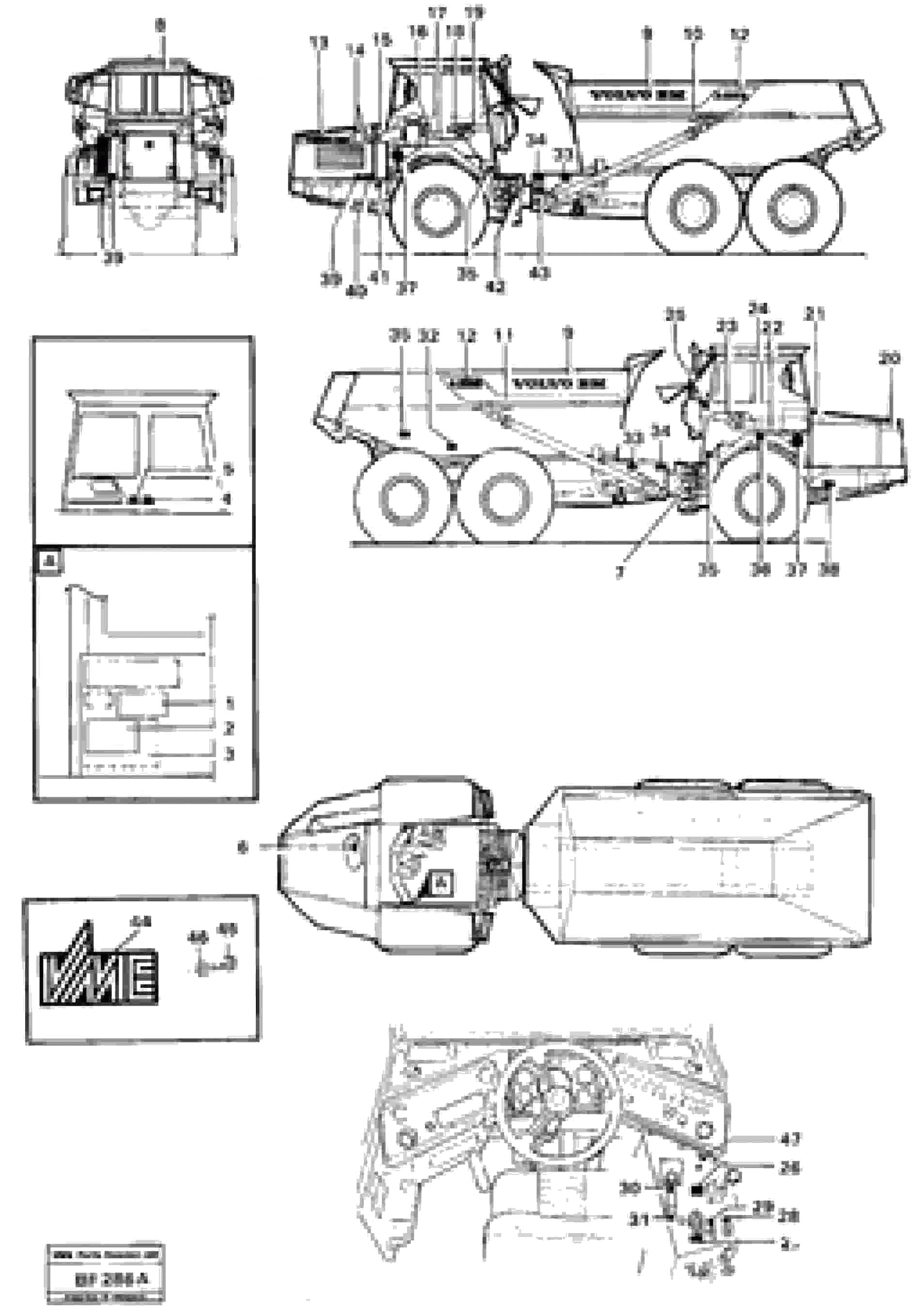 Схема запчастей Volvo A25B A25B - 66629 Decals 