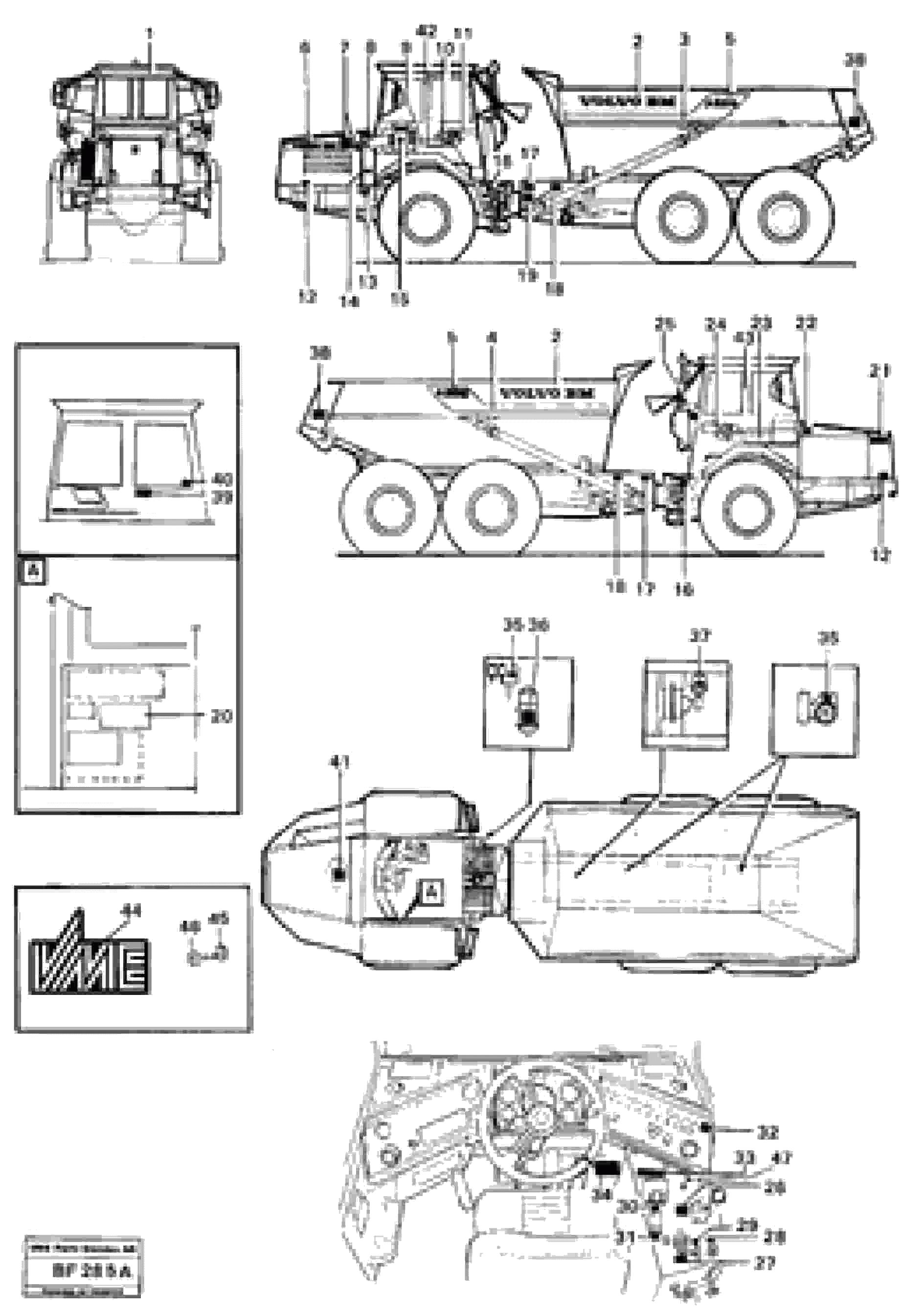 Схема запчастей Volvo A25B A25B - 66630 Decals 