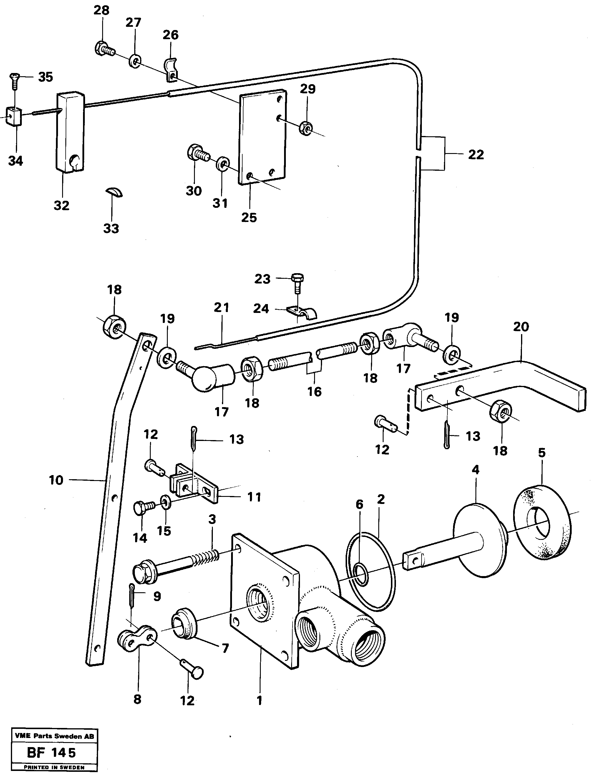 Схема запчастей Volvo A25B A25B - 58346 Shut-off valve 