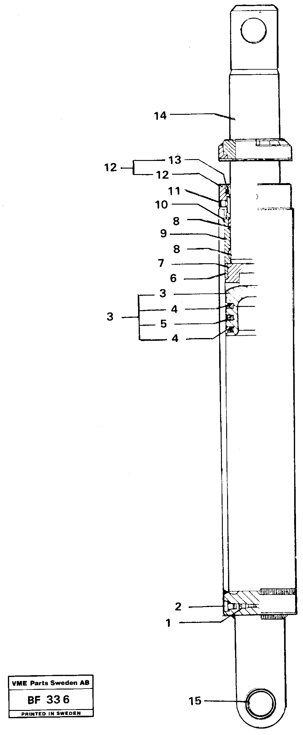 Схема запчастей Volvo A25B A25B - 24611 Gas spring 