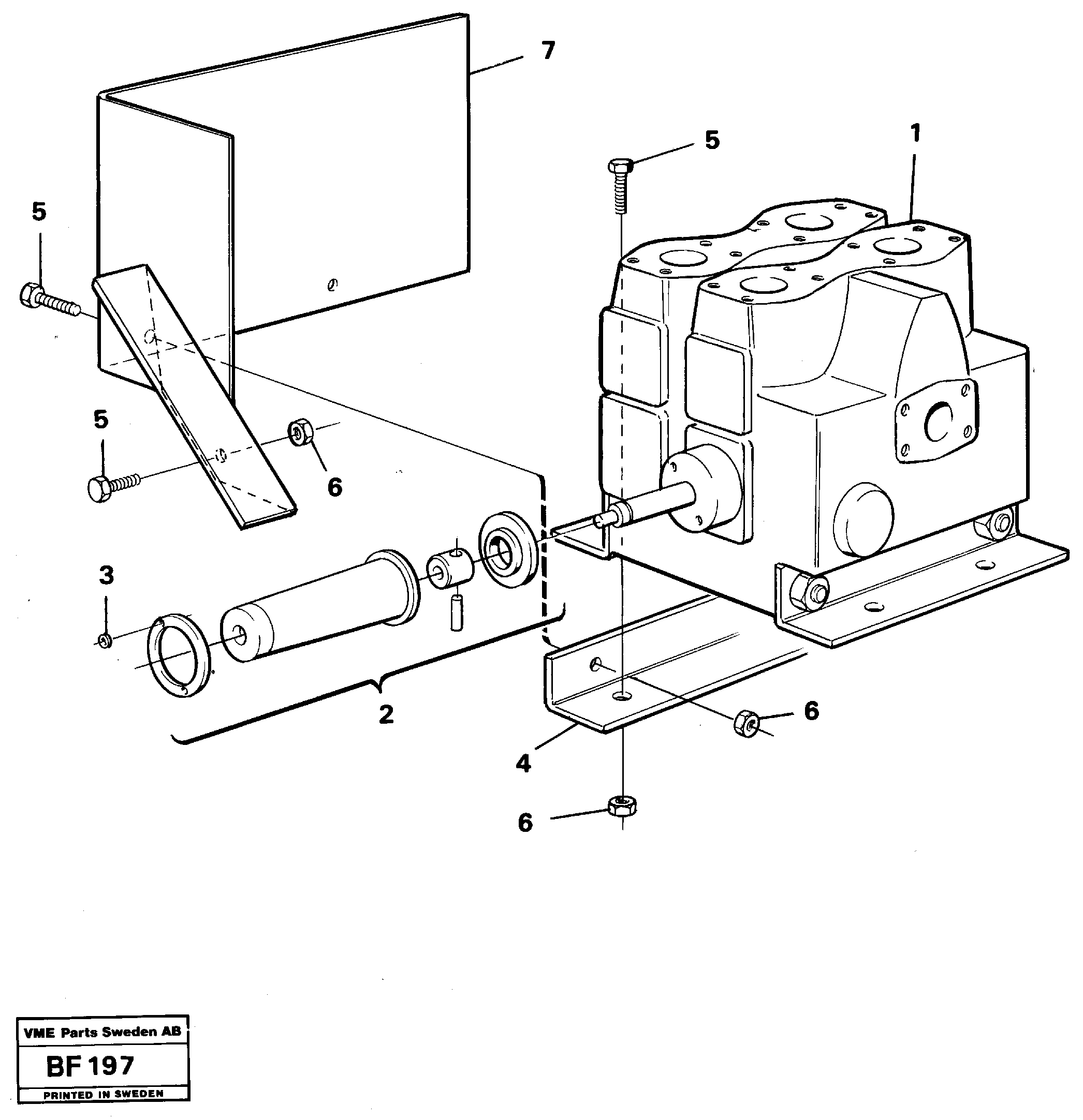 Схема запчастей Volvo A25B A25B - 70048 Tip valve with fitting parts 