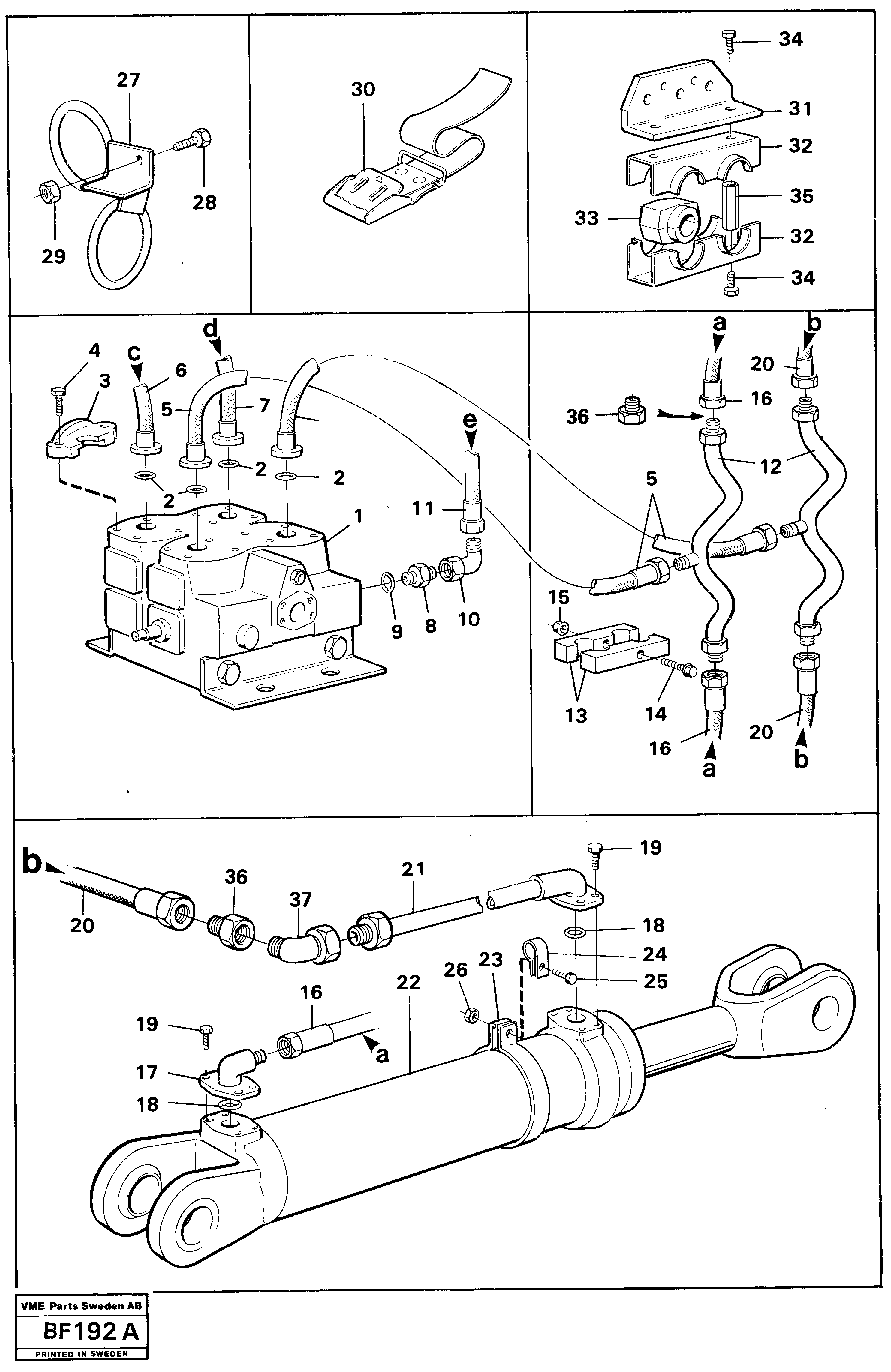 Схема запчастей Volvo A25B A25B - 84104 Tipping system 