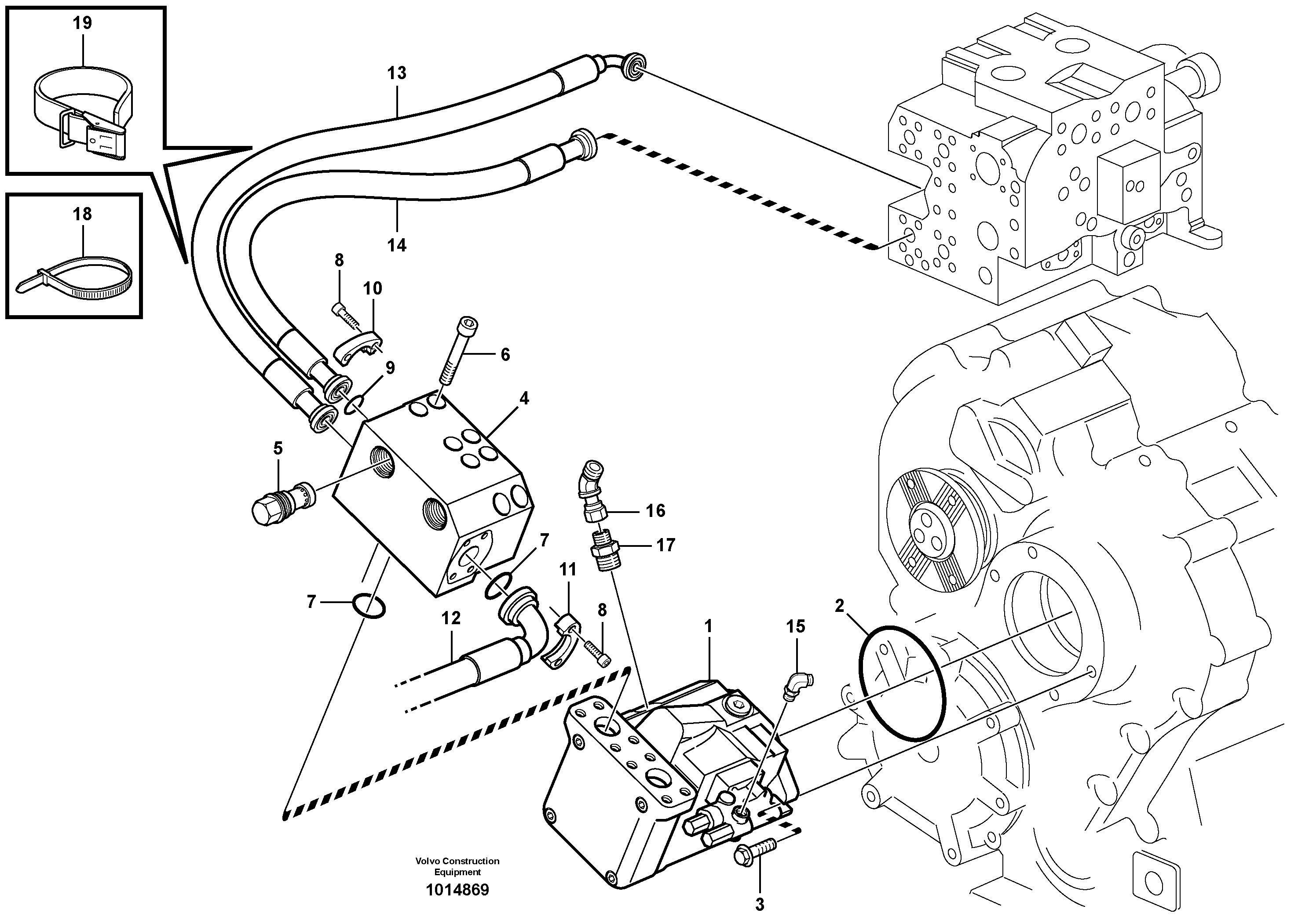 Схема запчастей Volvo A35D - 51791 Auxiliary steering system 