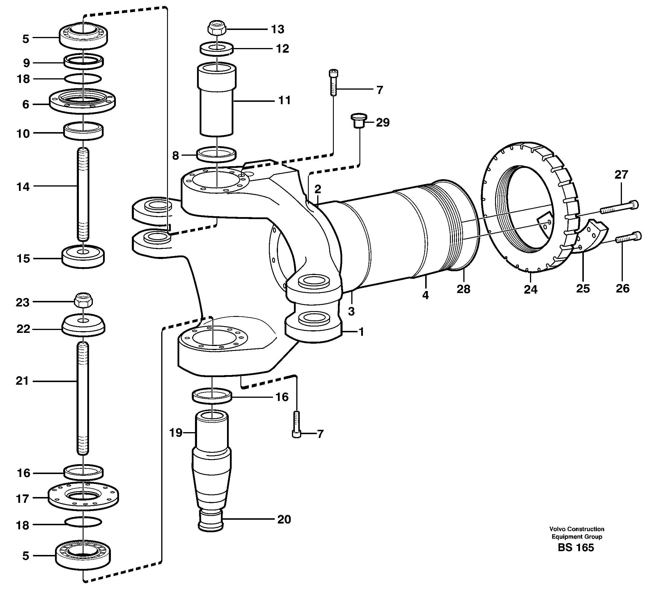 Схема запчастей Volvo A35D - 54251 Frame link 