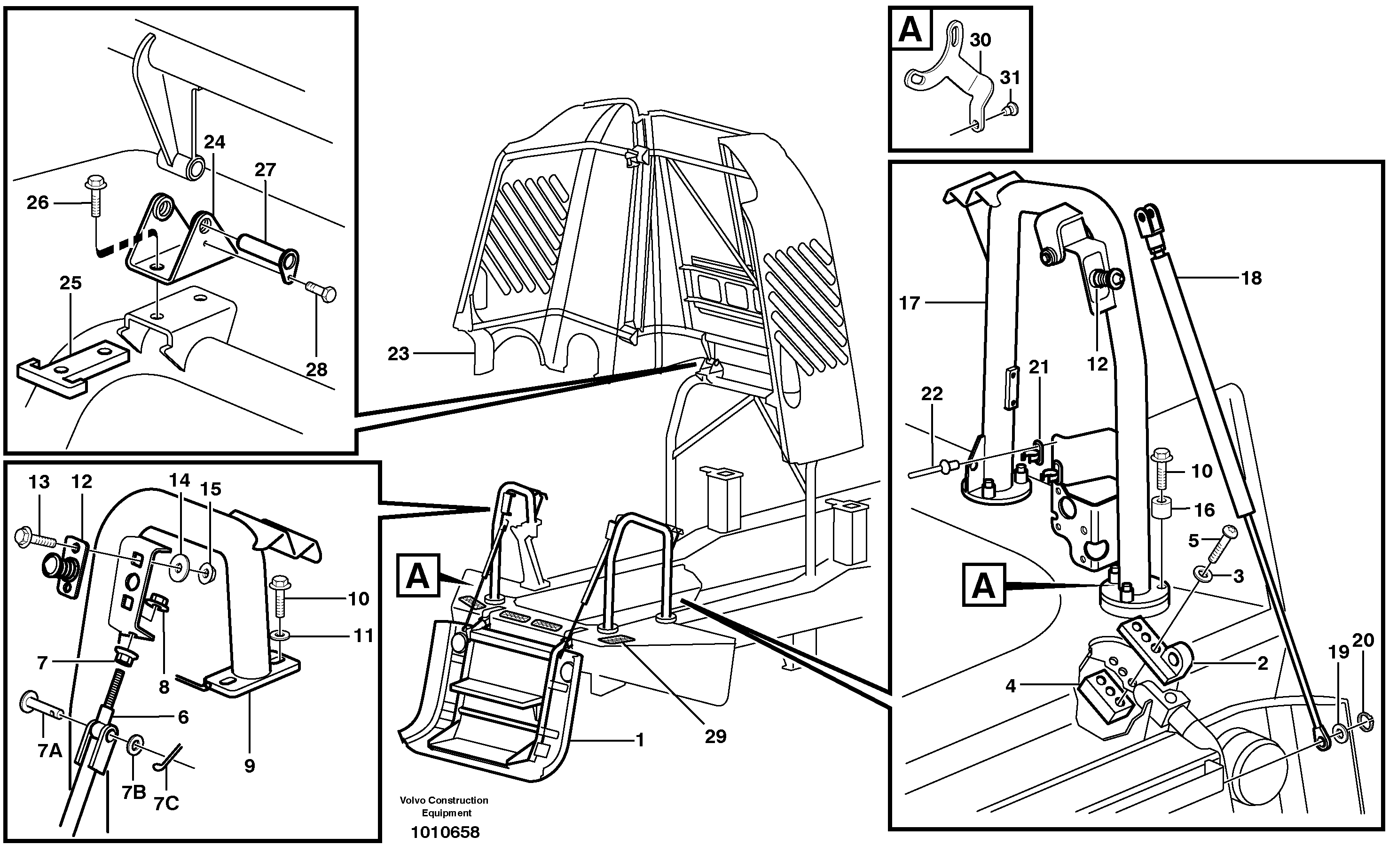 Схема запчастей Volvo A35D - 53616 Engine hood 