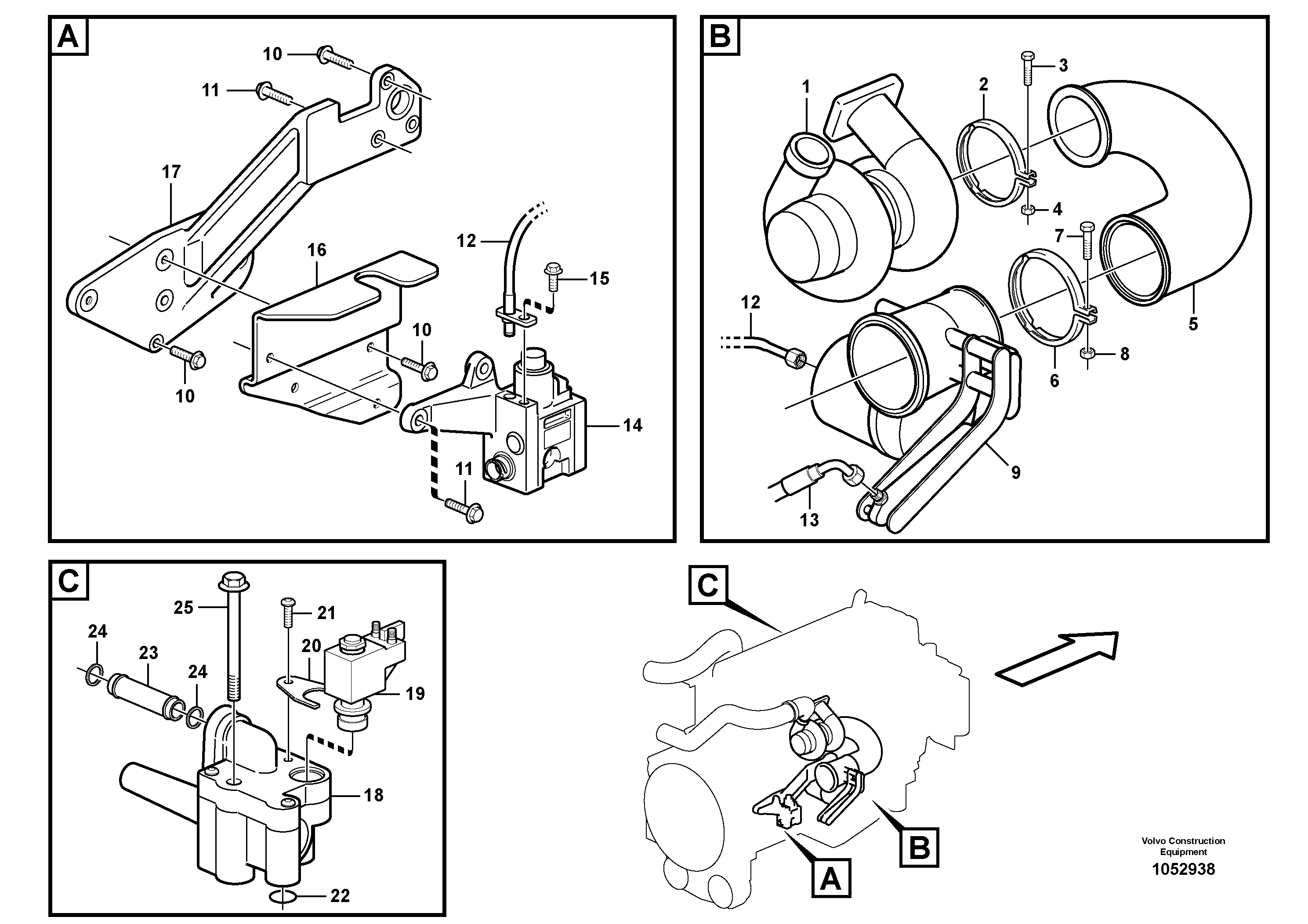 Схема запчастей Volvo A35D - 57293 Exhaust brake 