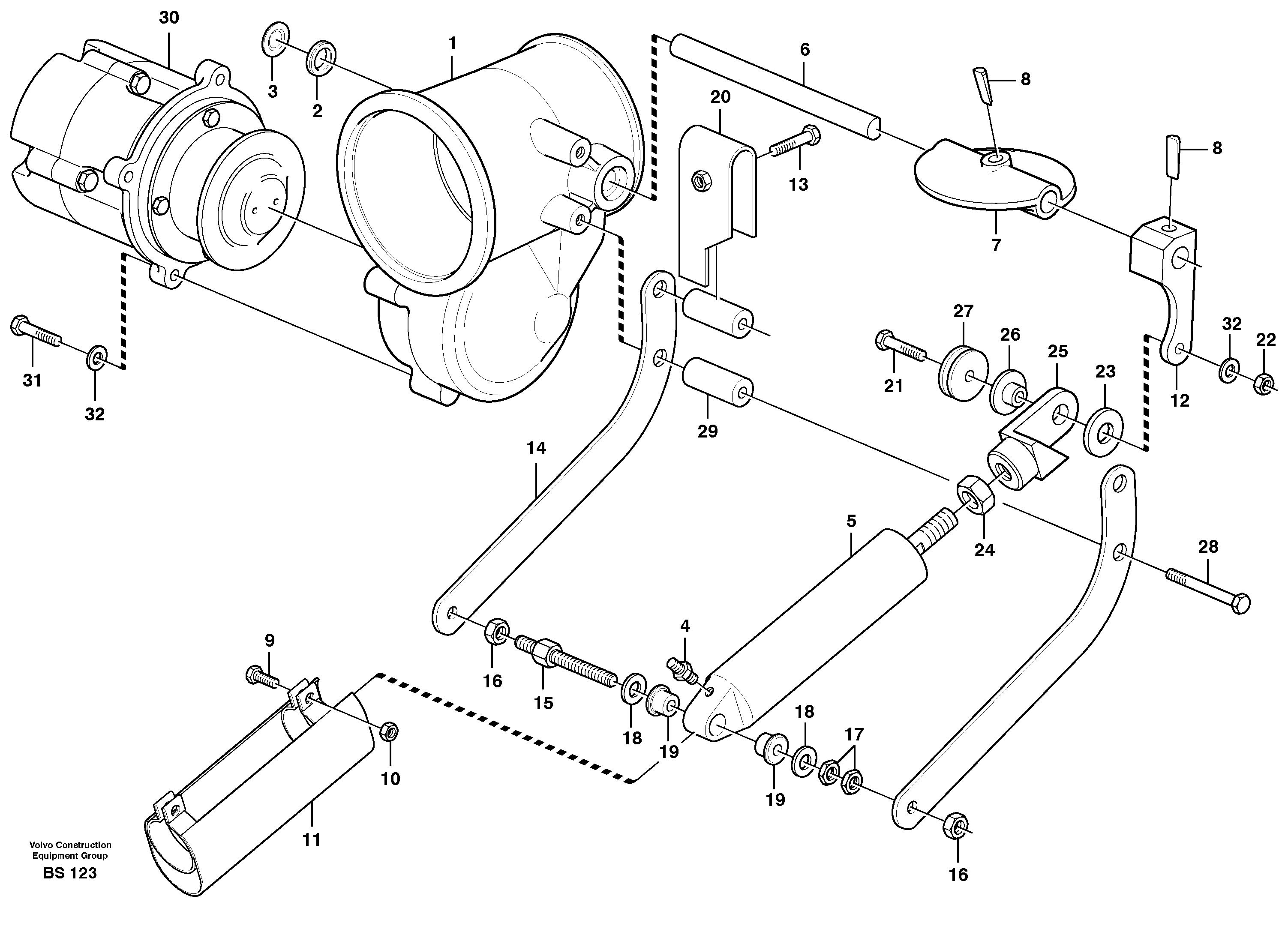 Схема запчастей Volvo A35D - 87284 Exhaust pressure regulator 