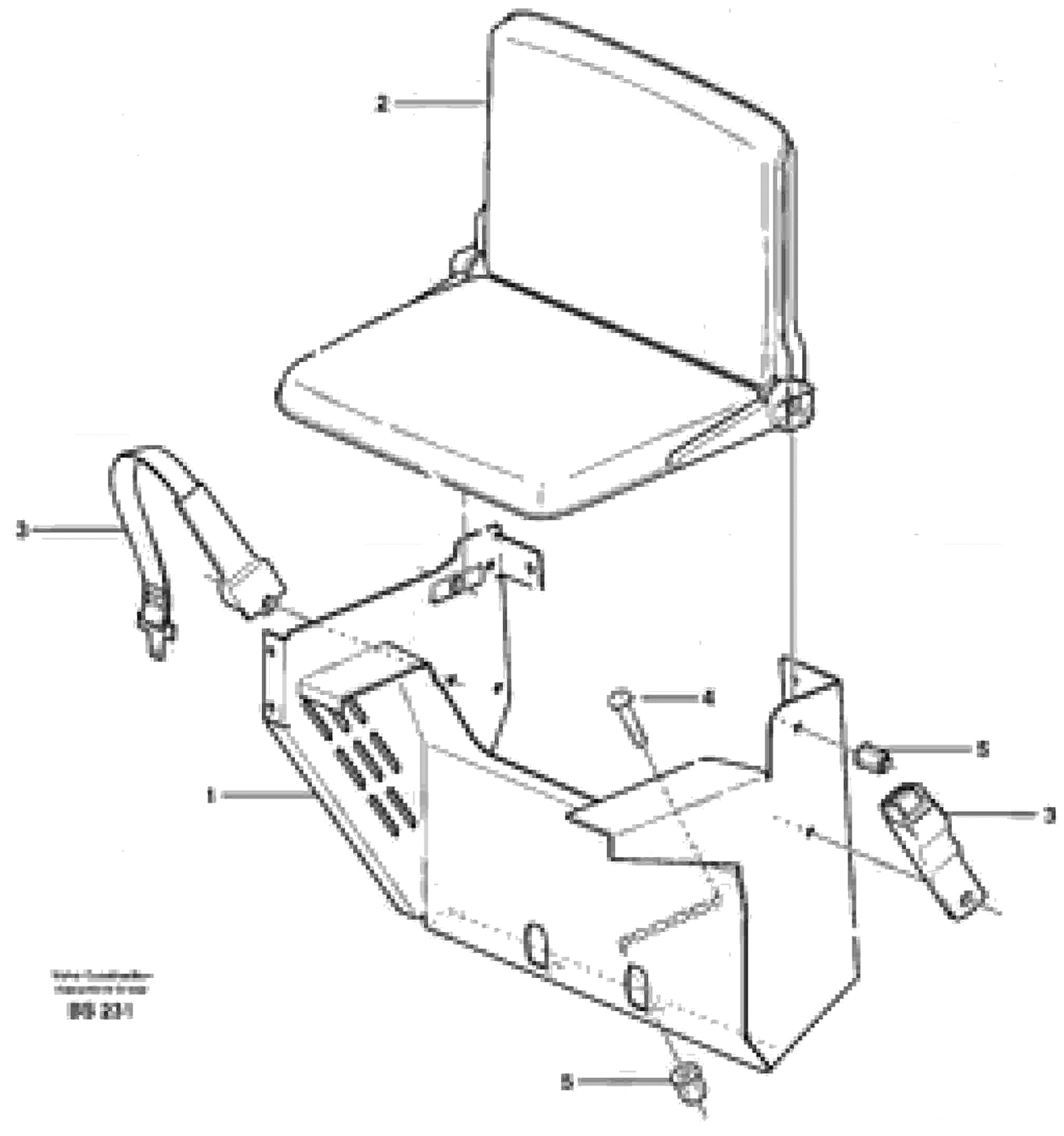 Схема запчастей Volvo A35D - 66590 Instructors seat 