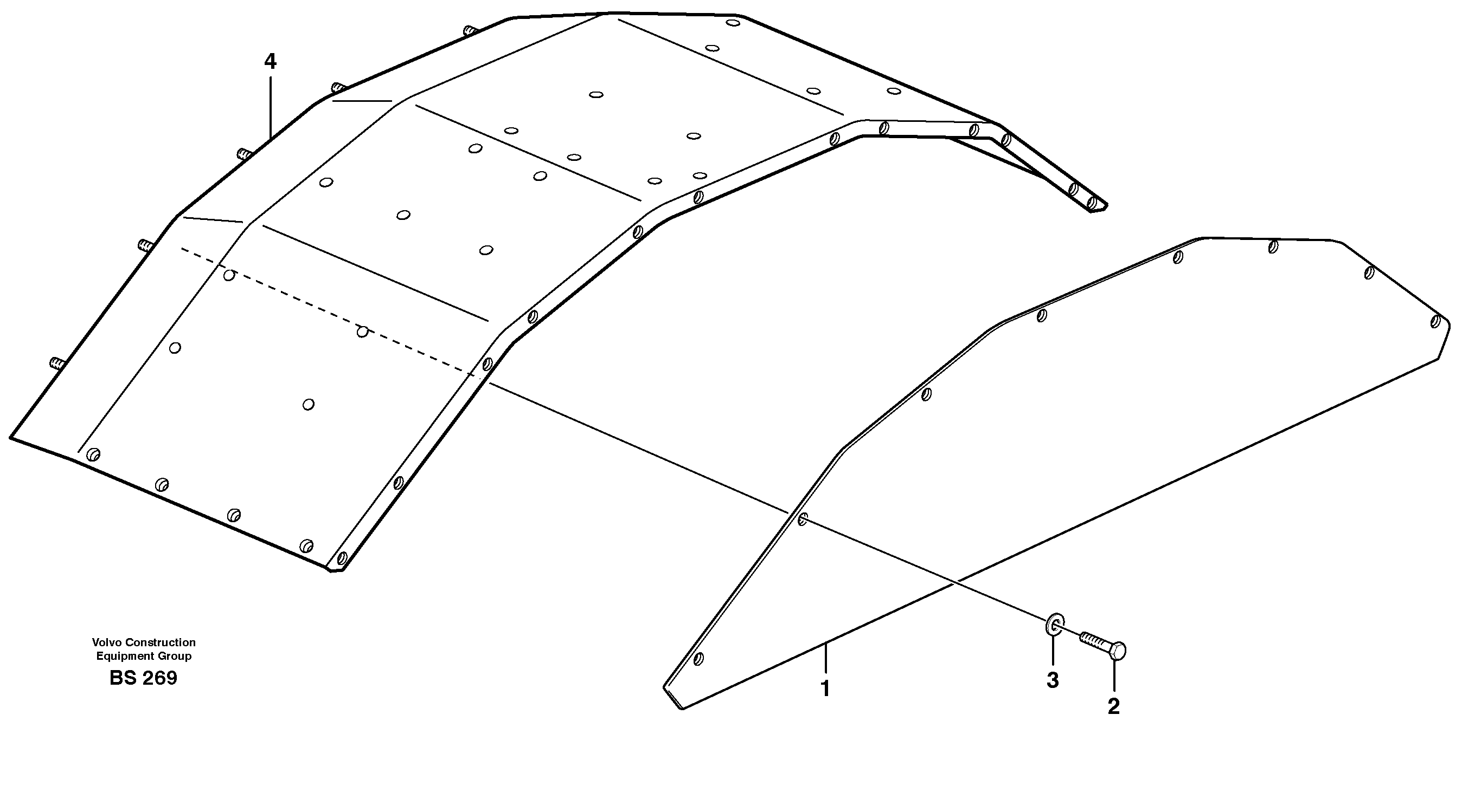 Схема запчастей Volvo A35D - 42249 Protecting plates 