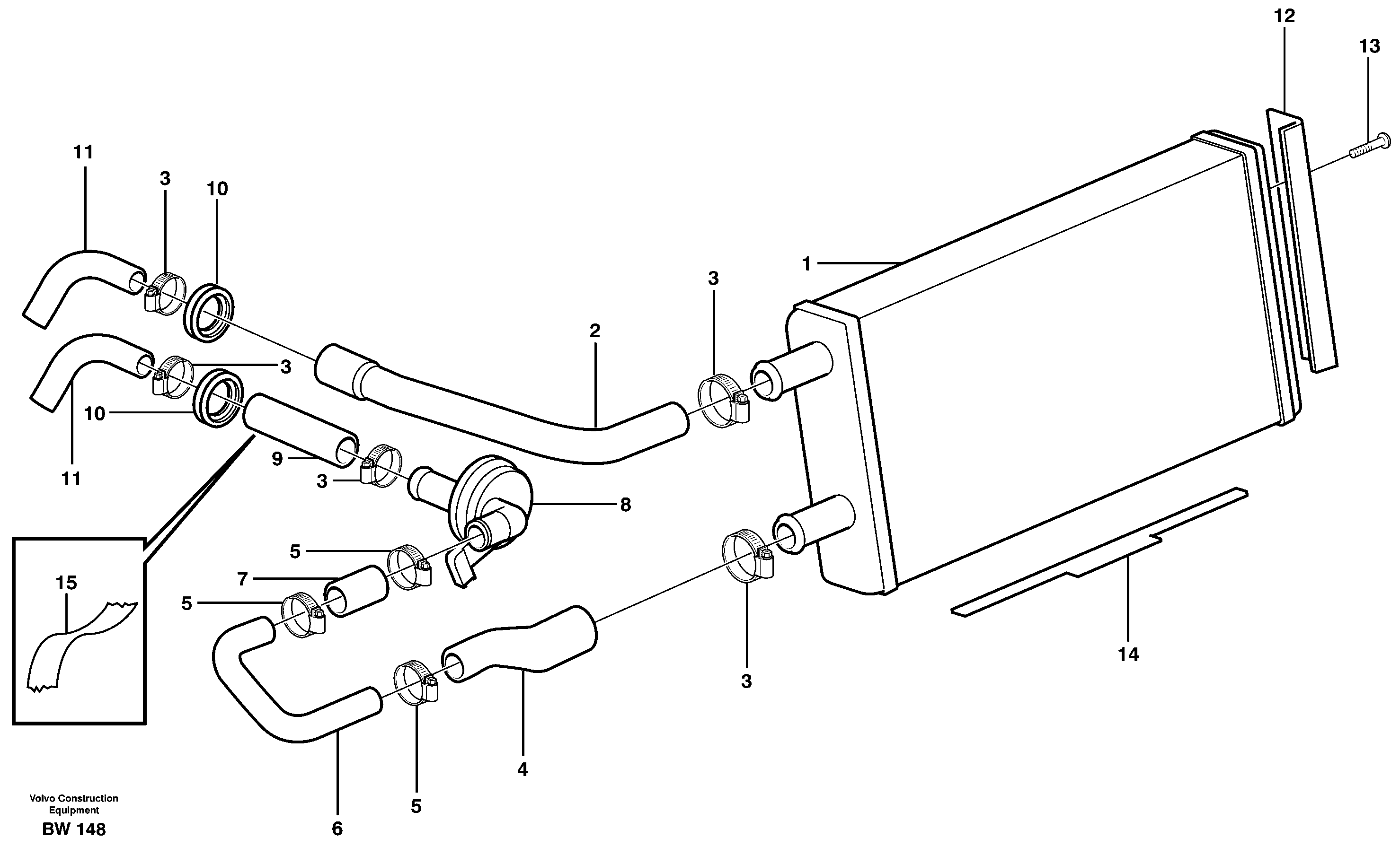 Схема запчастей Volvo A35D - 20050 Heating unit 