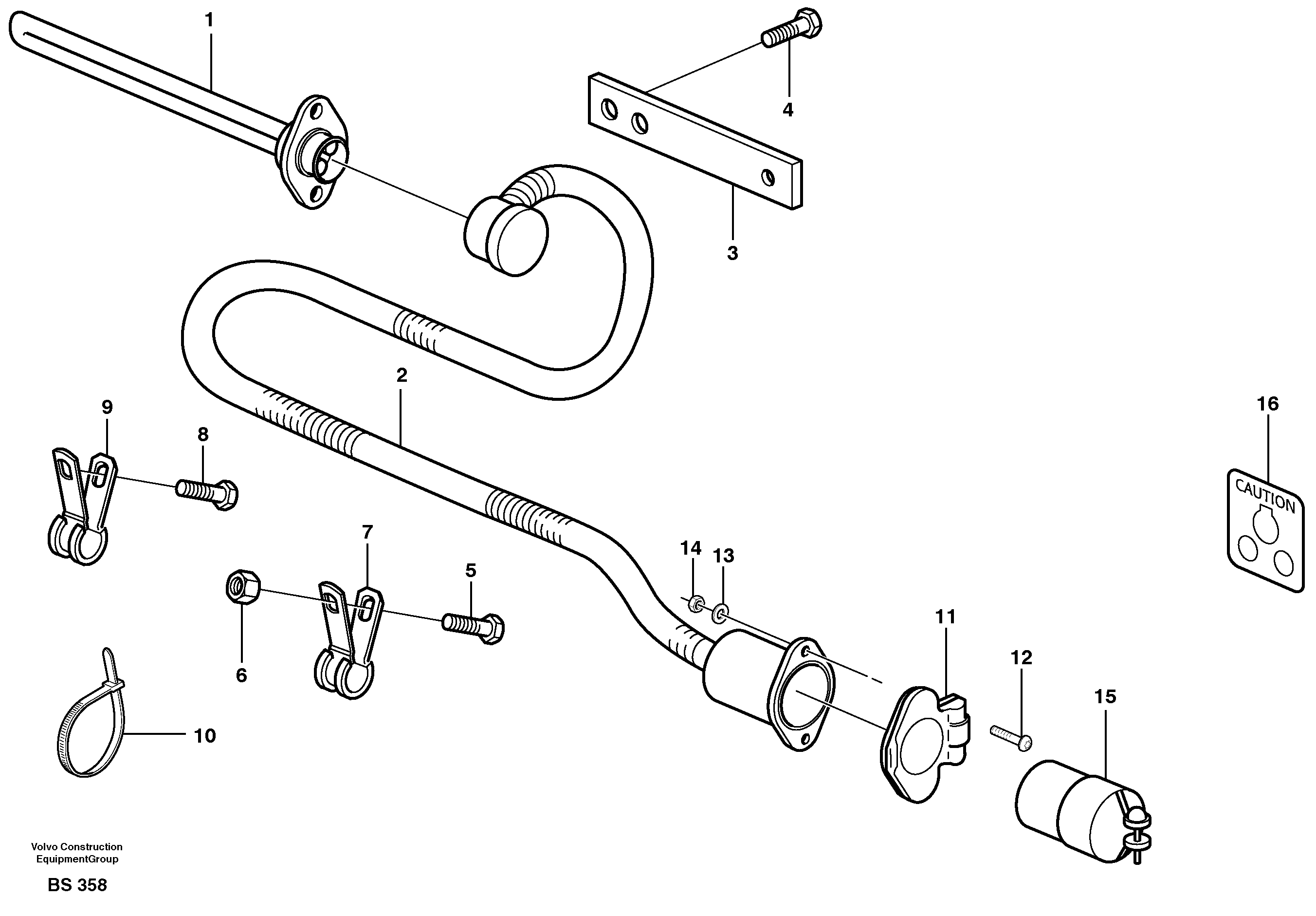 Схема запчастей Volvo A35D - 38439 Engine heater 