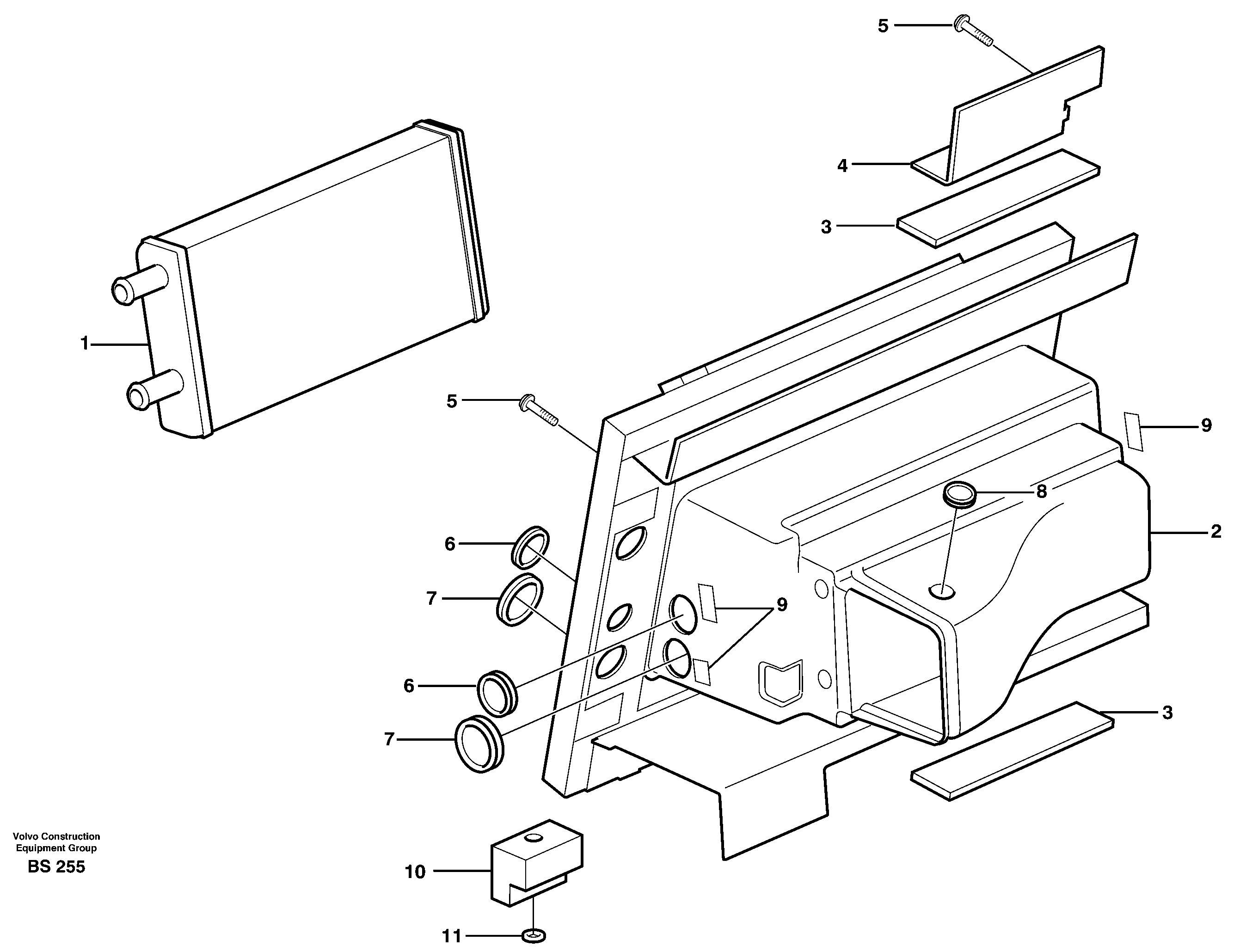 Схема запчастей Volvo A35D - 2687 Heating unit 