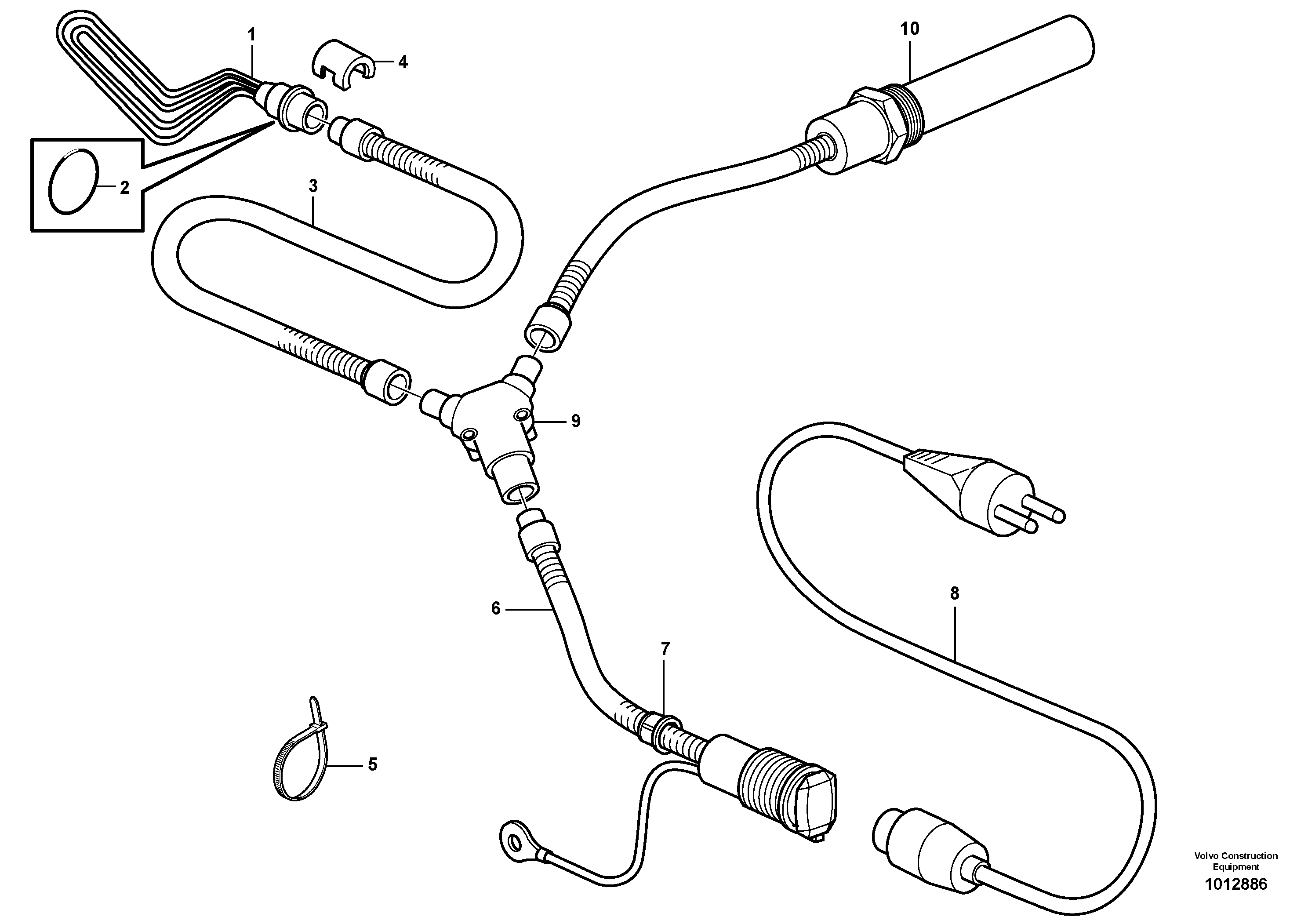 Схема запчастей Volvo A35D - 38440 Engine heater 