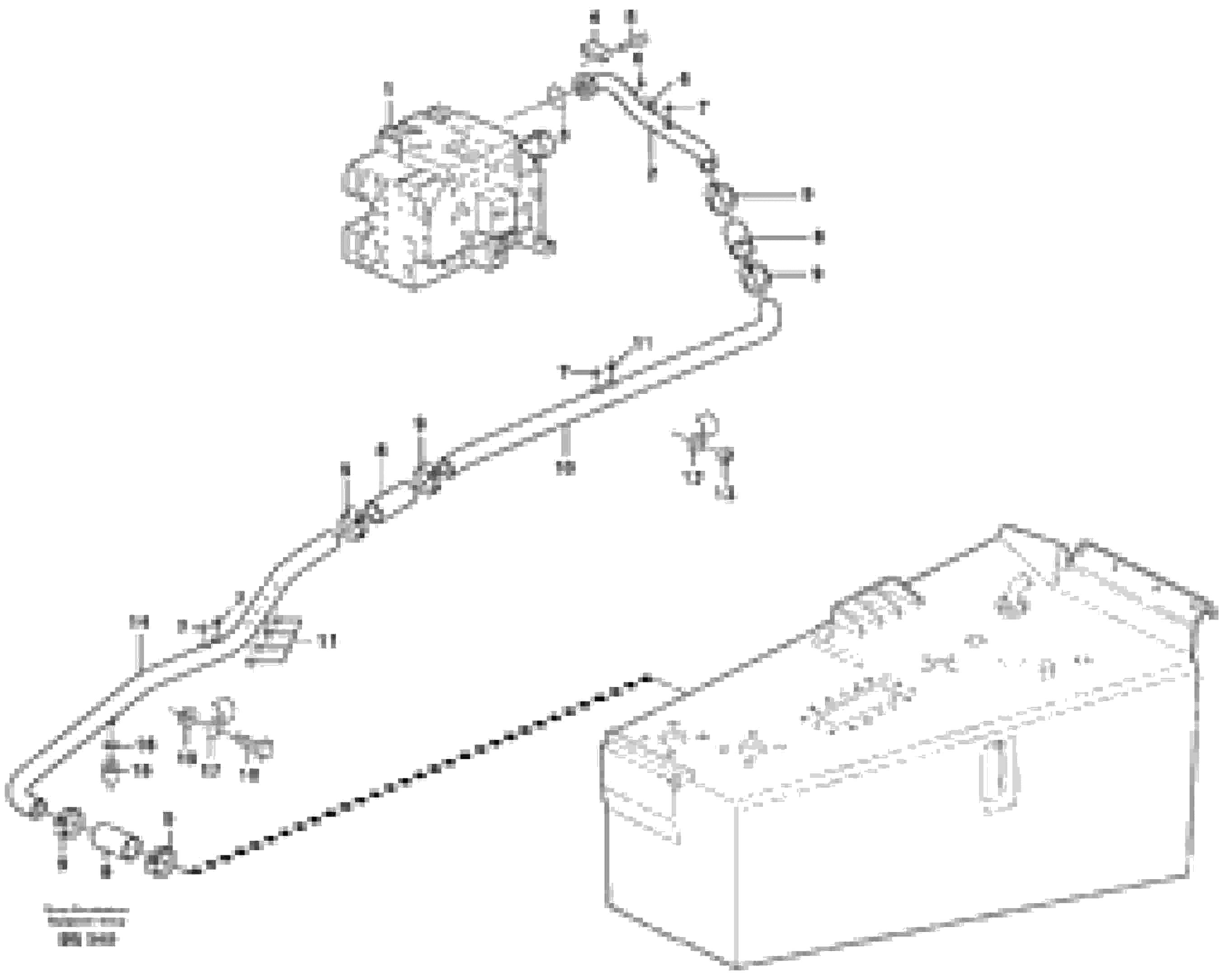 Схема запчастей Volvo A35D - 20945 Hydraulic system, oil return pipe 