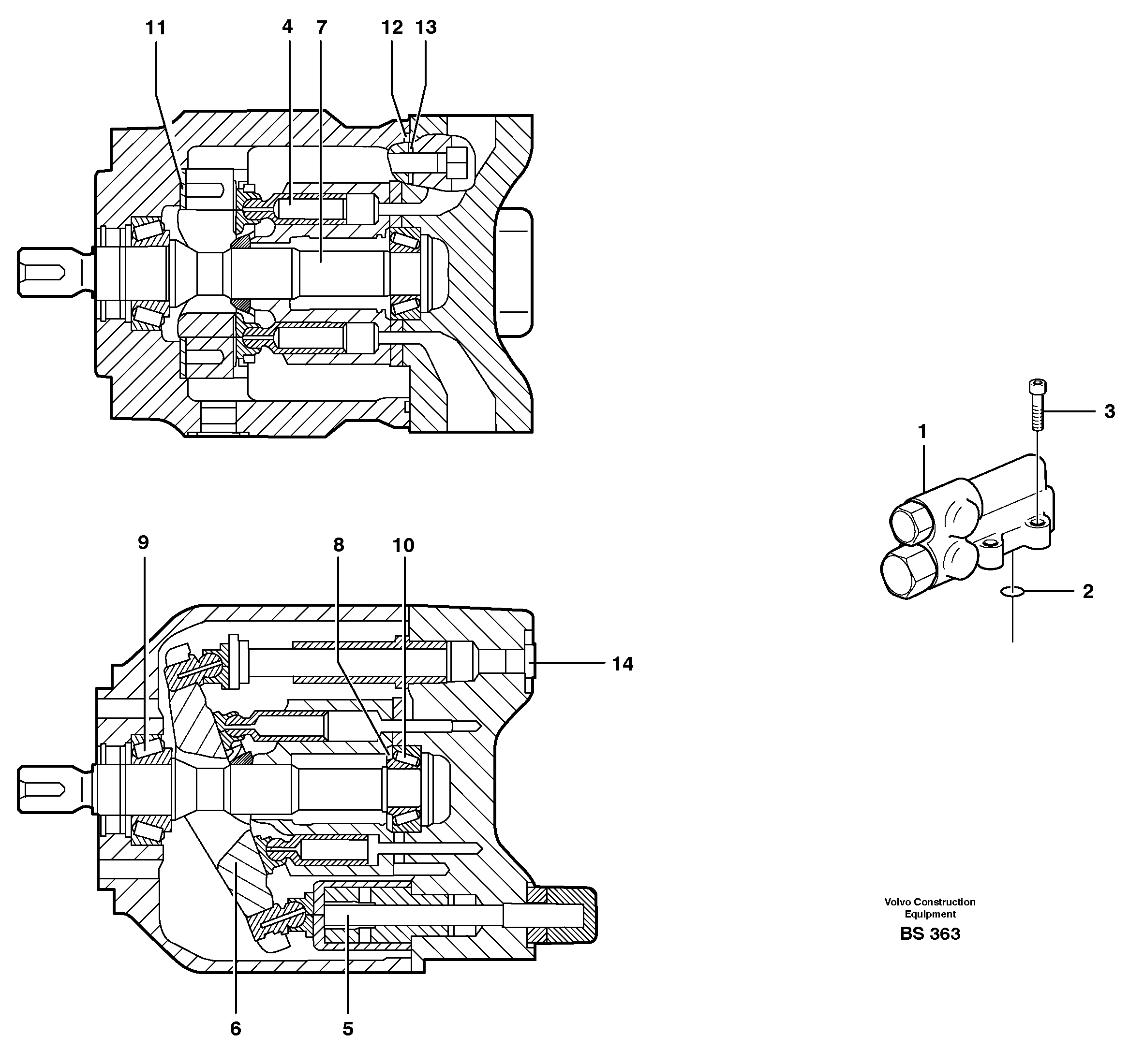 Схема запчастей Volvo A35D - 76072 Гидронасос (основной насос) 