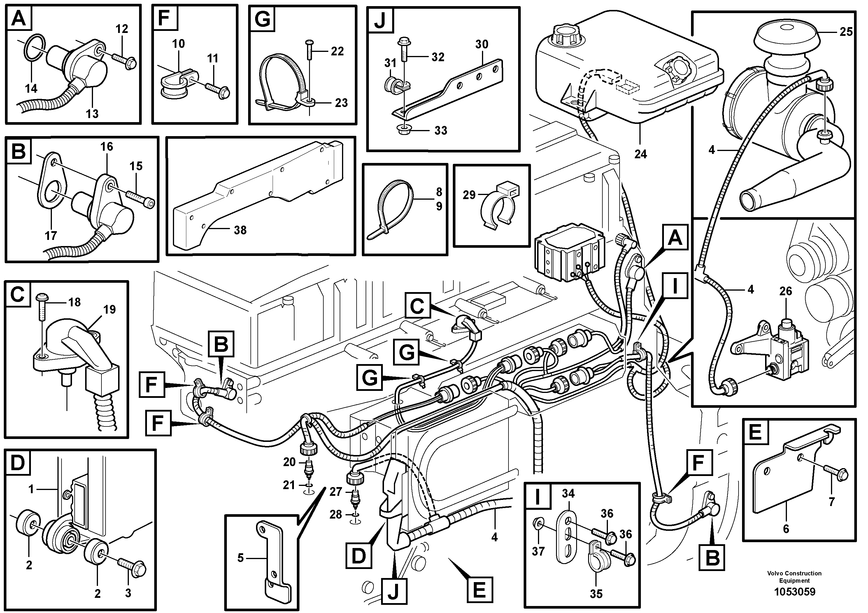 Схема запчастей Volvo A35D - 84184 Cable harness, engine ECU 