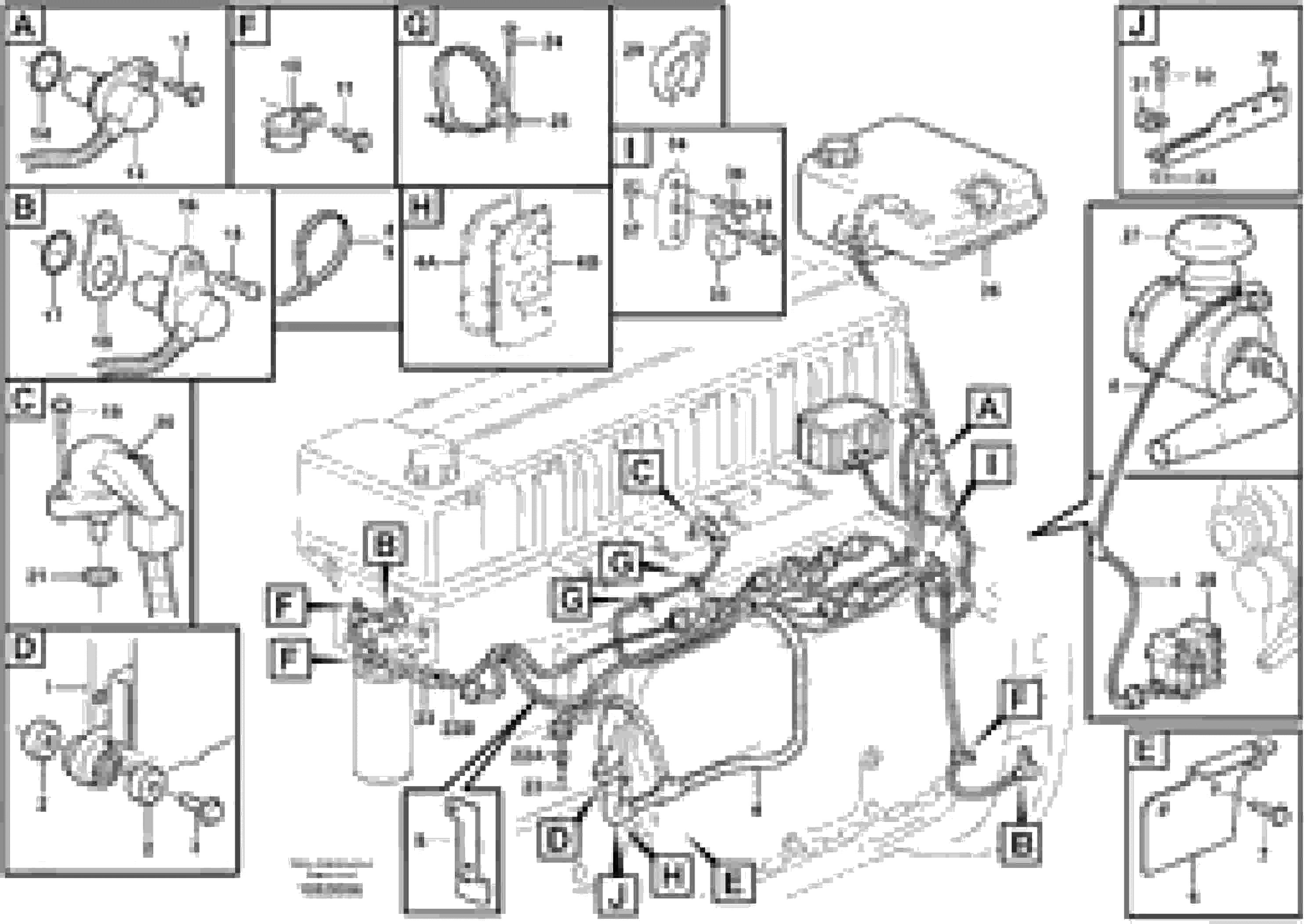 Схема запчастей Volvo A35D - 86707 Cable harness, engine ECU 