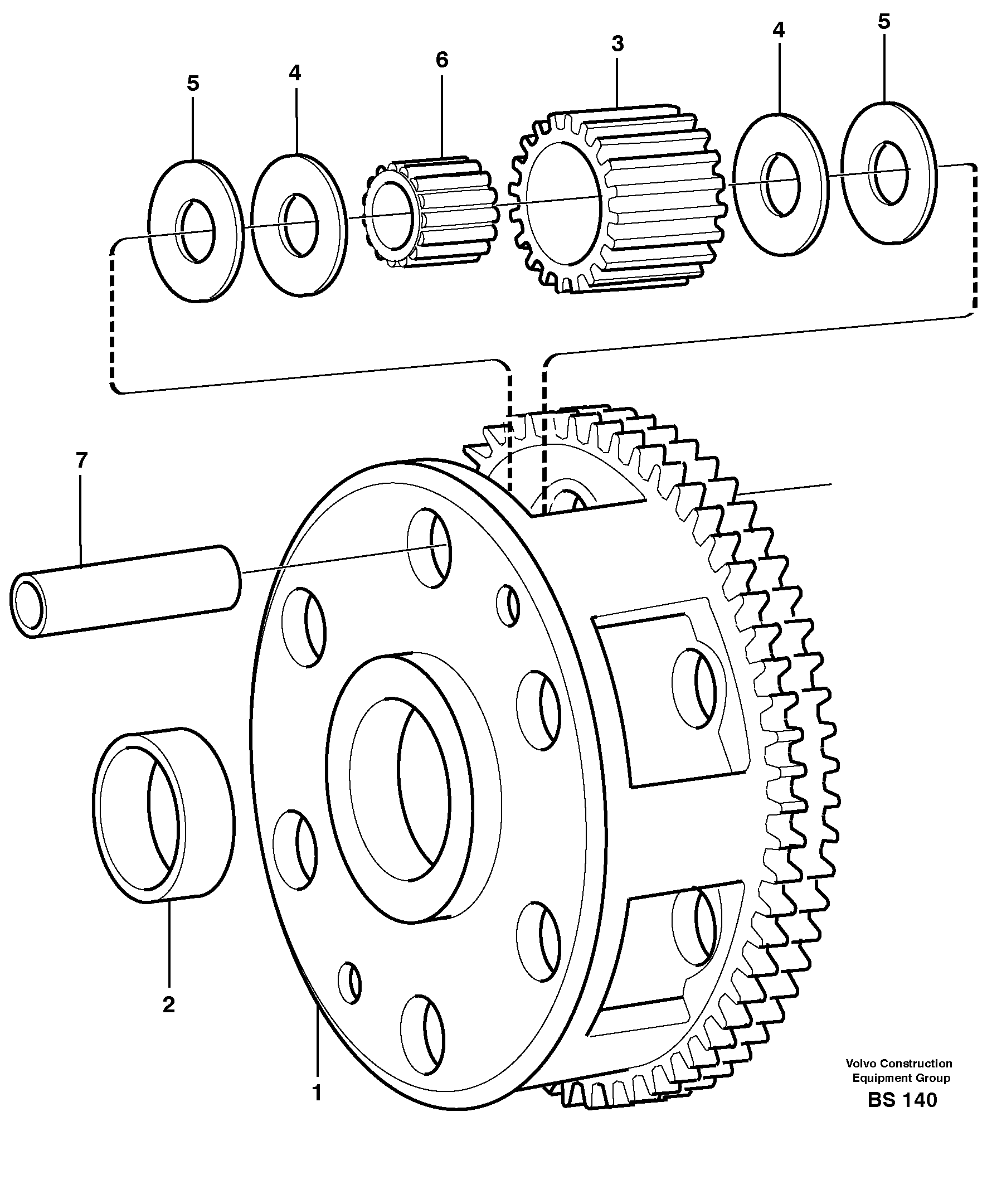 Схема запчастей Volvo A35D - 16195 Planet kit, stage 2 