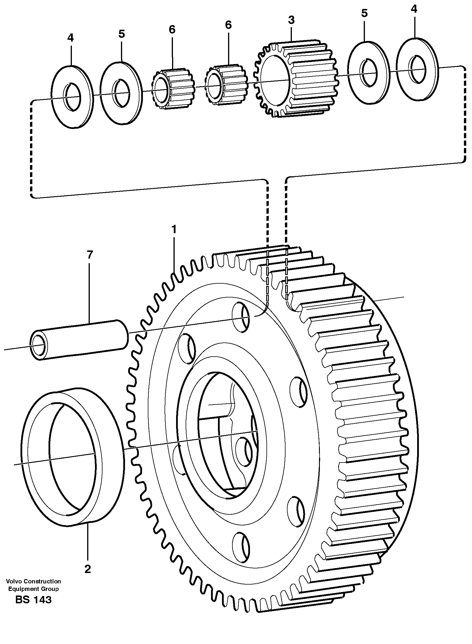 Схема запчастей Volvo A35D - 16198 Planet kit, stage 5 