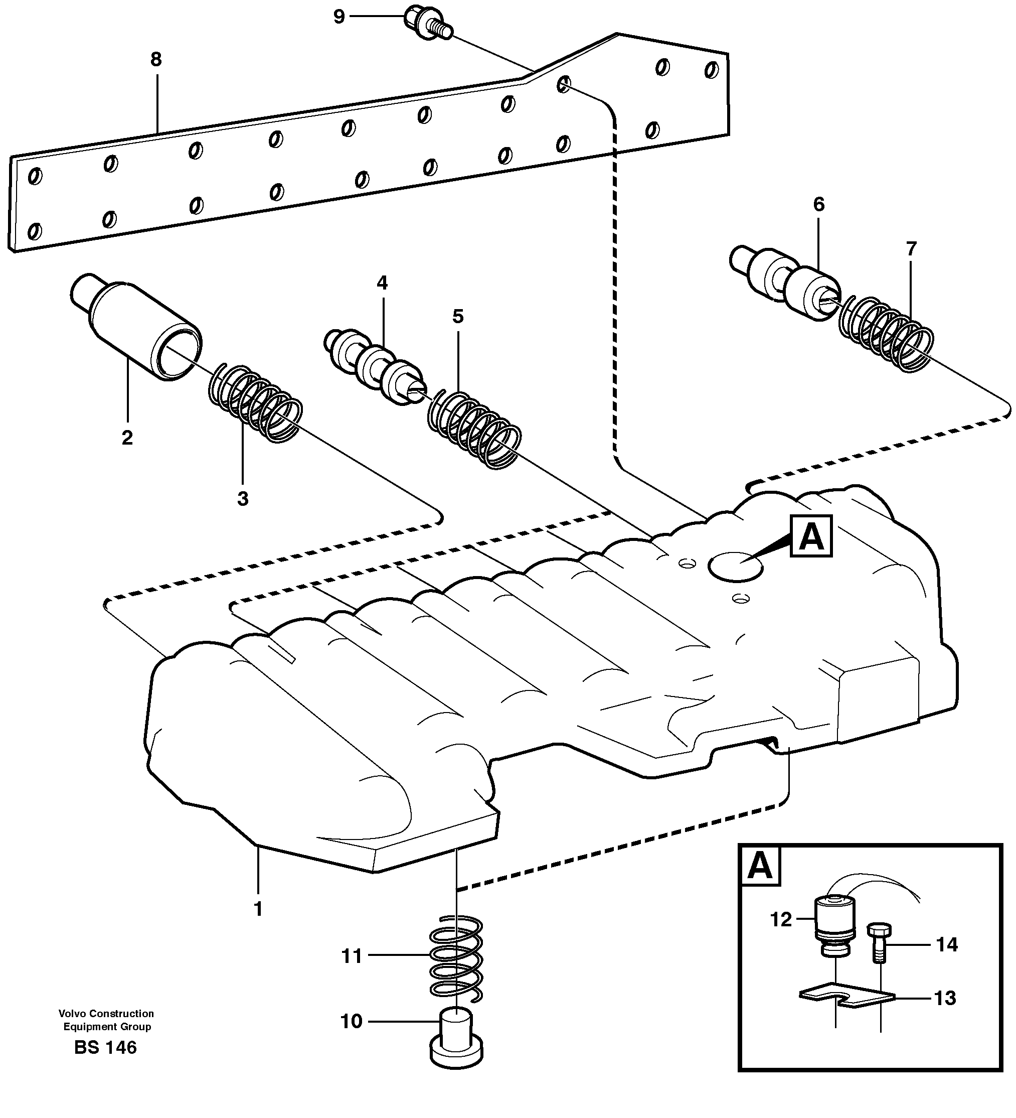 Схема запчастей Volvo A35D - 20412 Modulated valve 