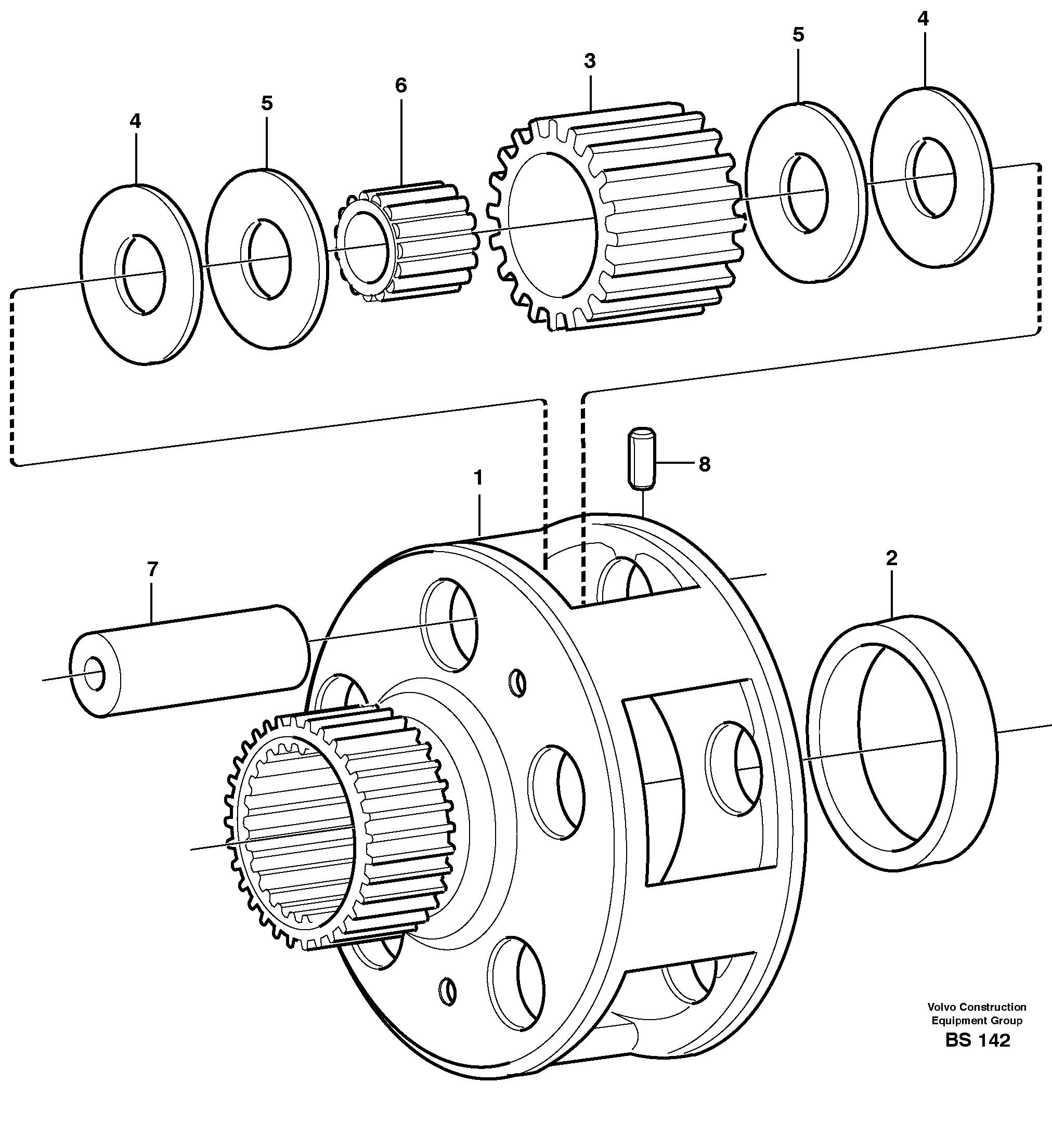 Схема запчастей Volvo A35D - 29560 Planet kit, stage 4 