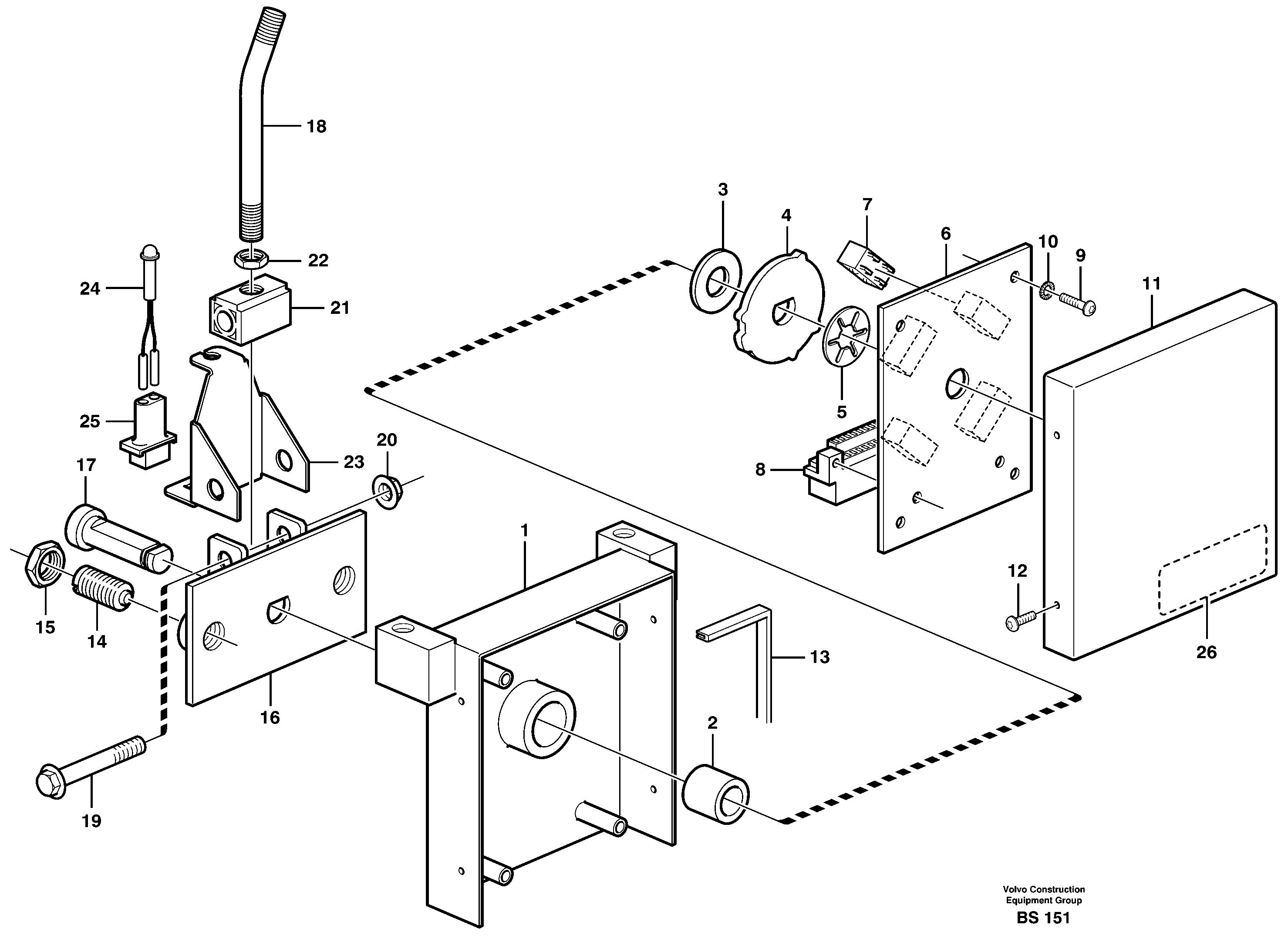 Схема запчастей Volvo A35D - 82456 Gear selector 