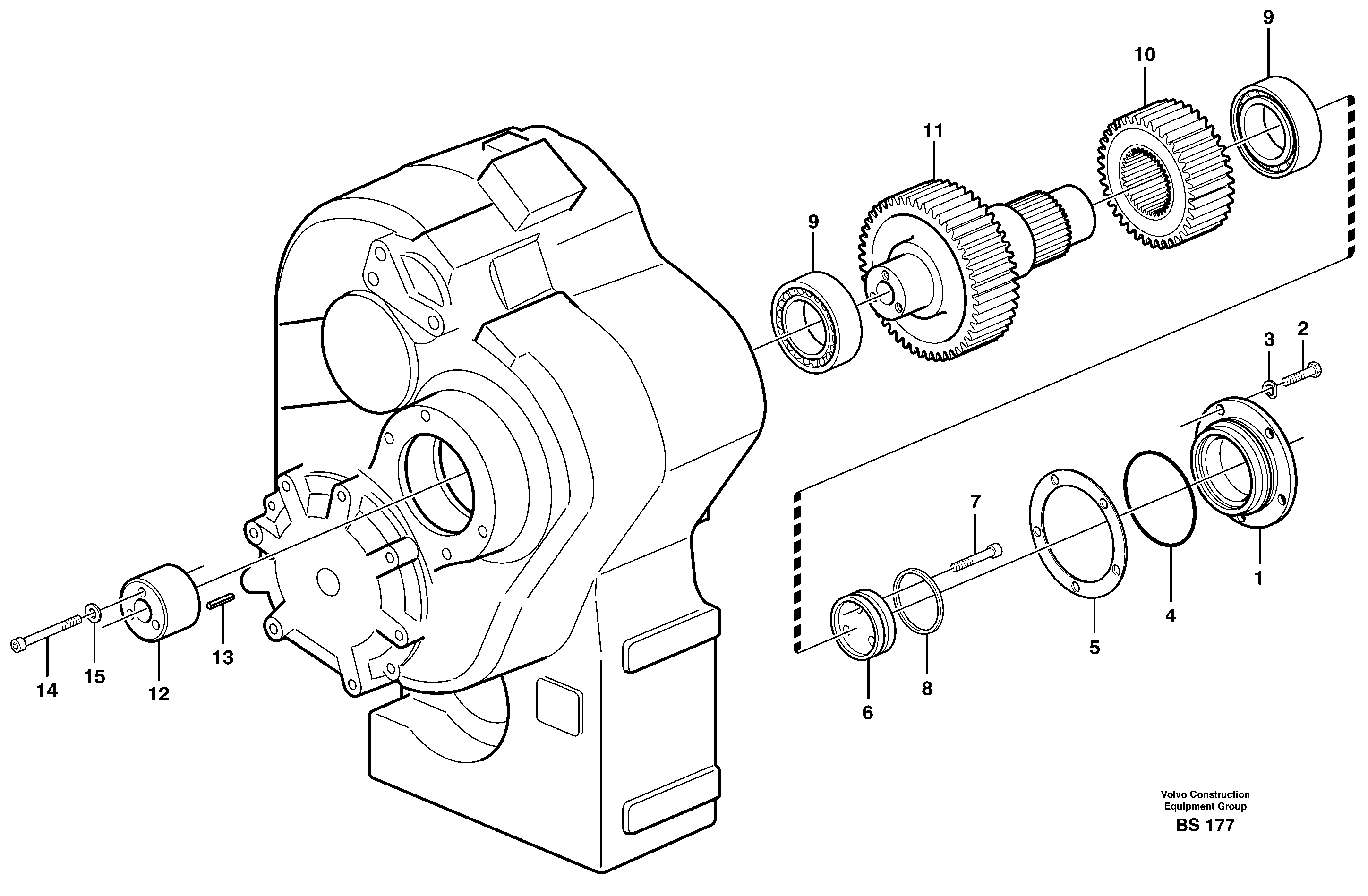 Схема запчастей Volvo A35D - 7216 Intermediate shaft 