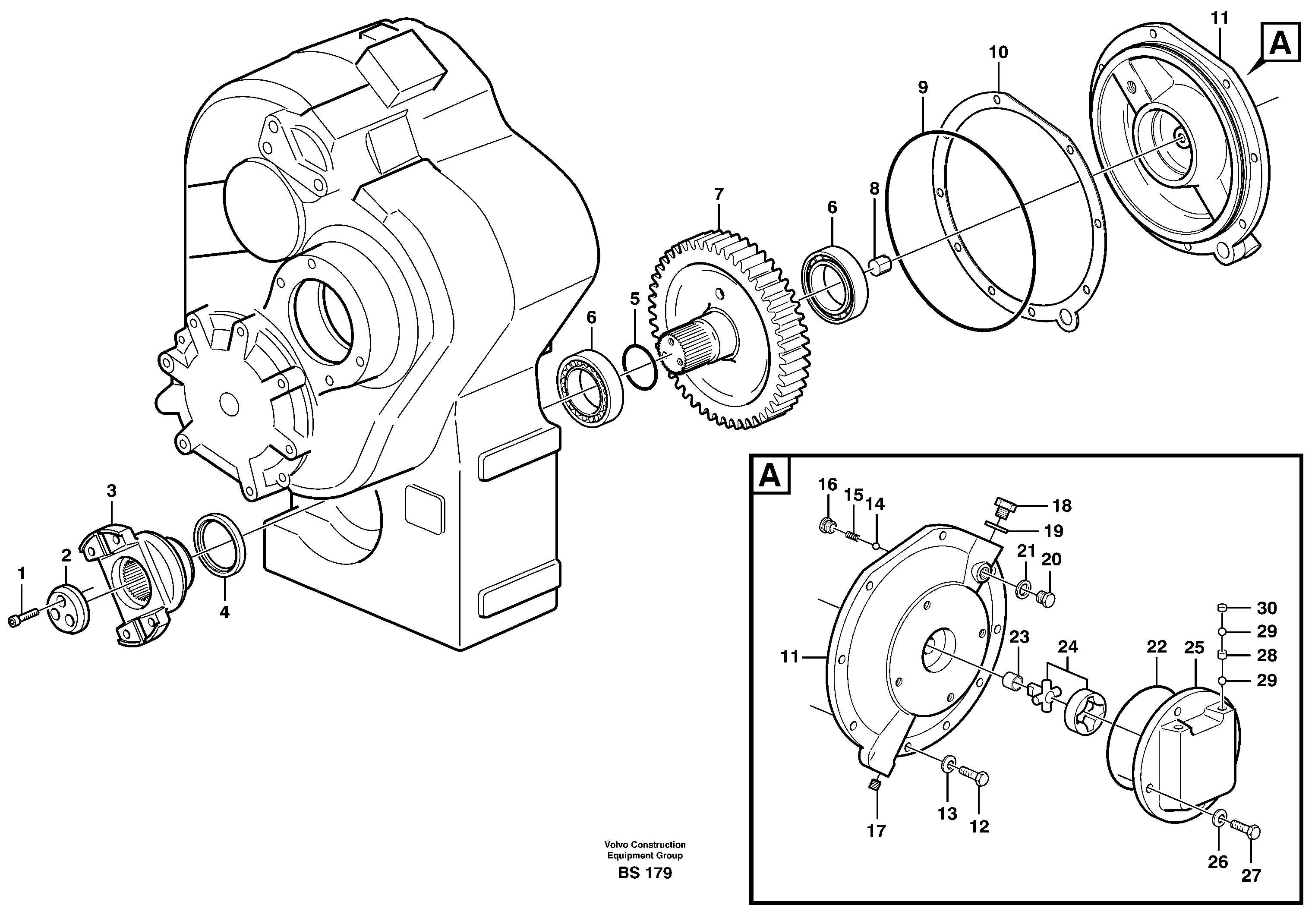 Схема запчастей Volvo A35D - 98025 Lower shaft 