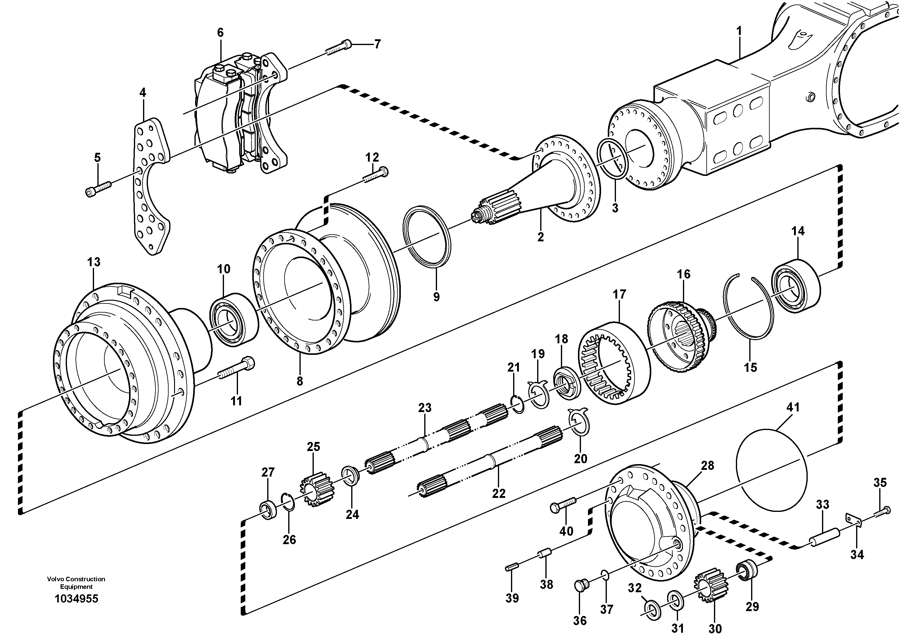 Схема запчастей Volvo A35D - 81448 Hub reduction, motorunit 