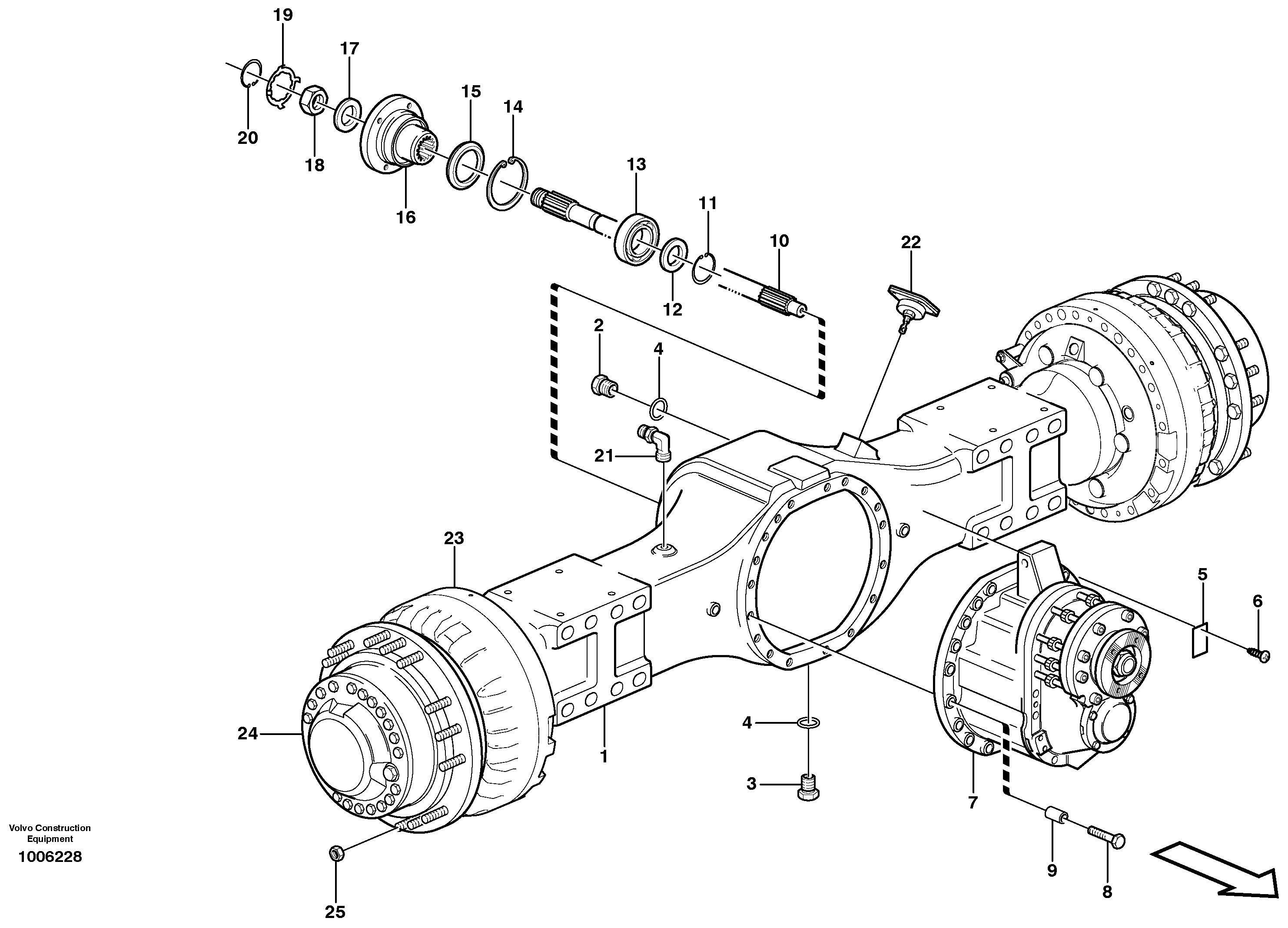 Схема запчастей Volvo A35D - 49840 Planetary axle 1, load unit 