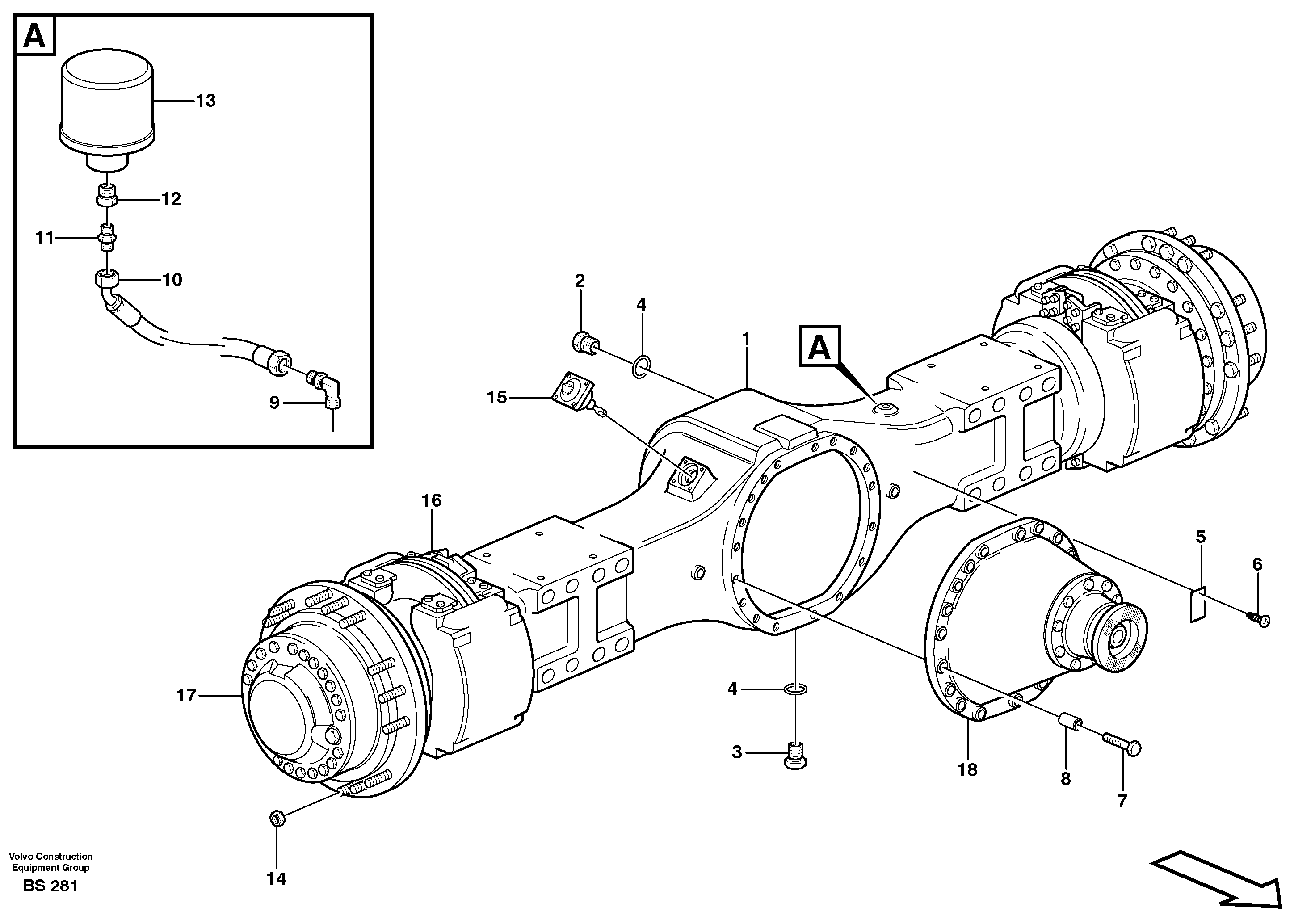 Схема запчастей Volvo A35D - 21514 Planetary axle 2, load unit 