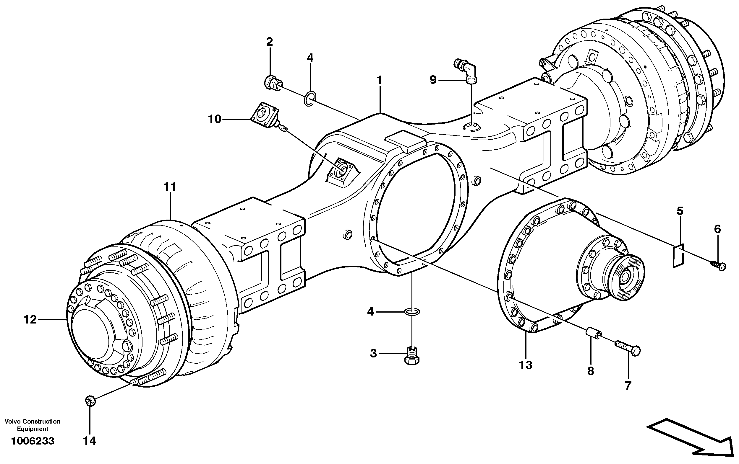 Схема запчастей Volvo A35D - 21516 Planetary axle 2, load unit 