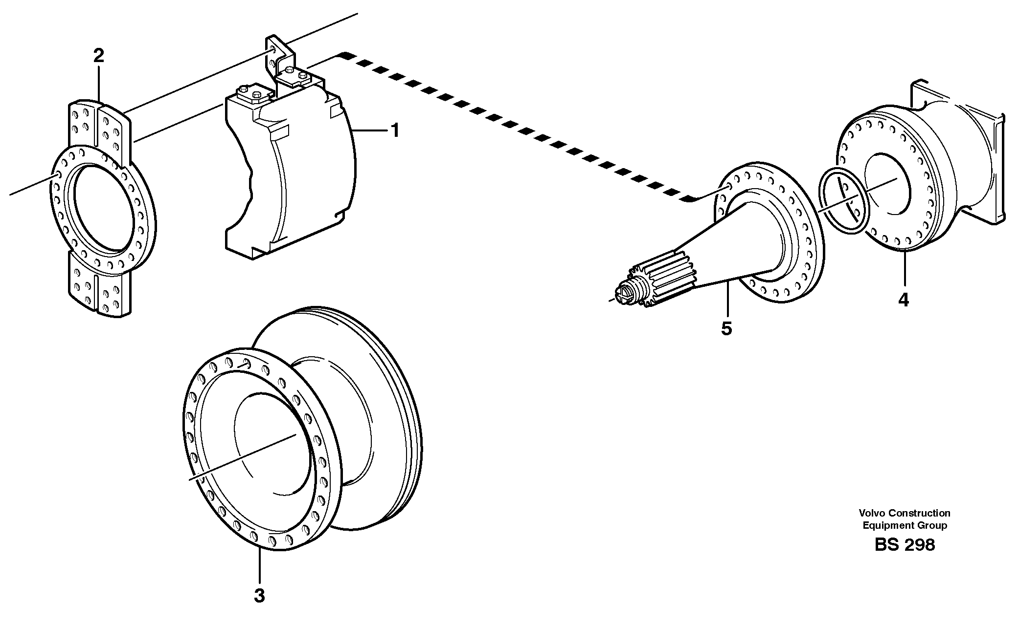 Схема запчастей Volvo A35D - 16670 Front wheel brake 