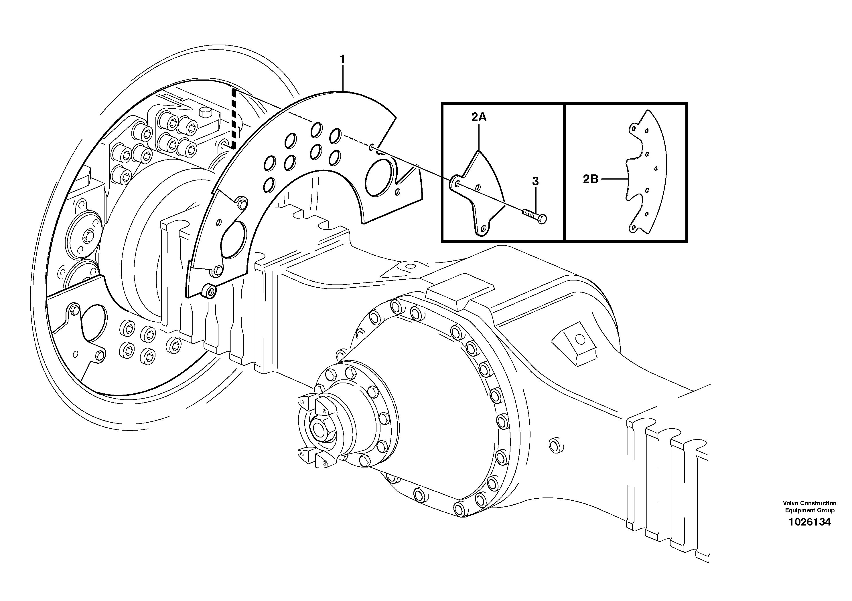 Схема запчастей Volvo A35D - 46779 Brake shield 