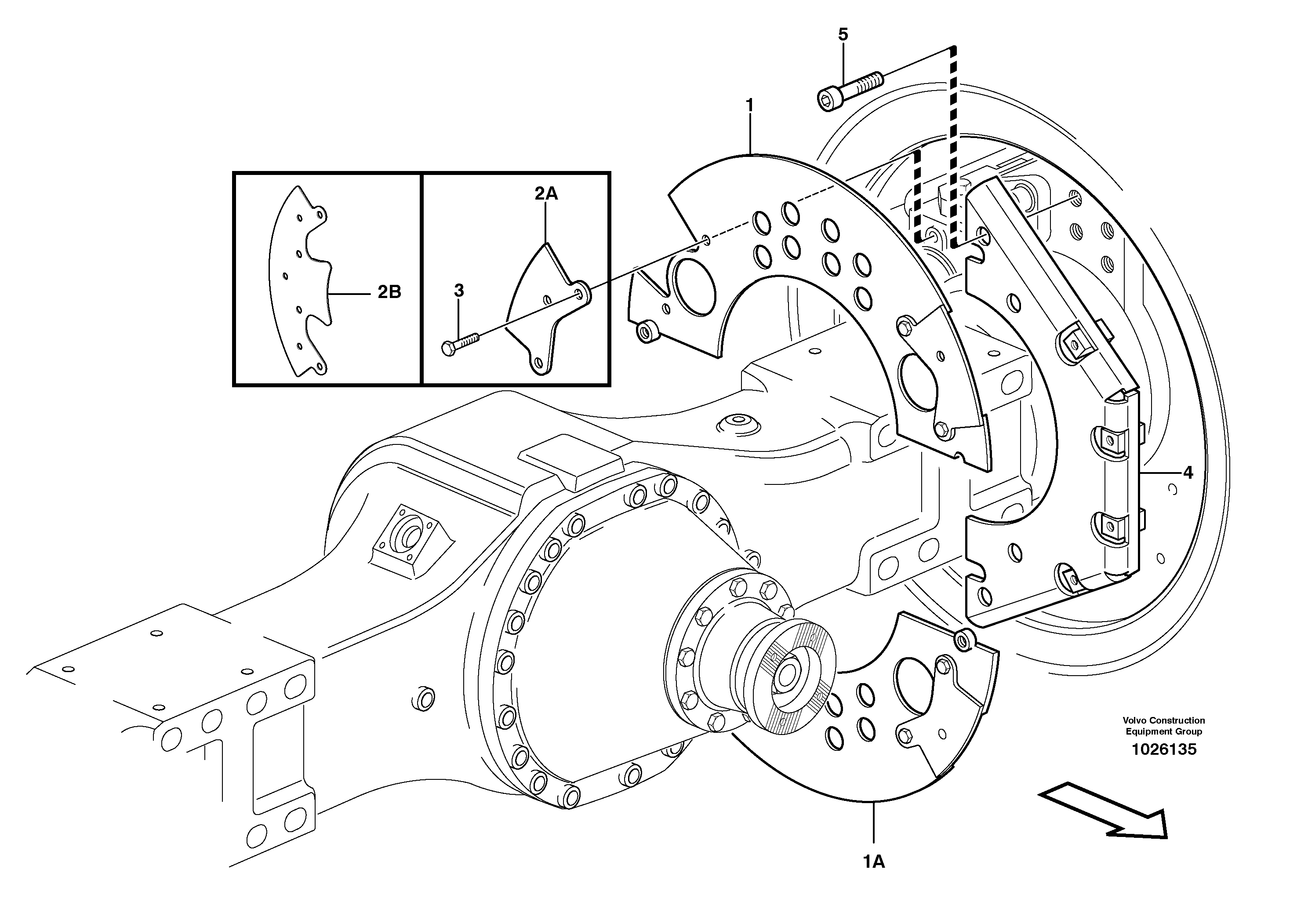 Схема запчастей Volvo A35D - 46782 Brake shield 