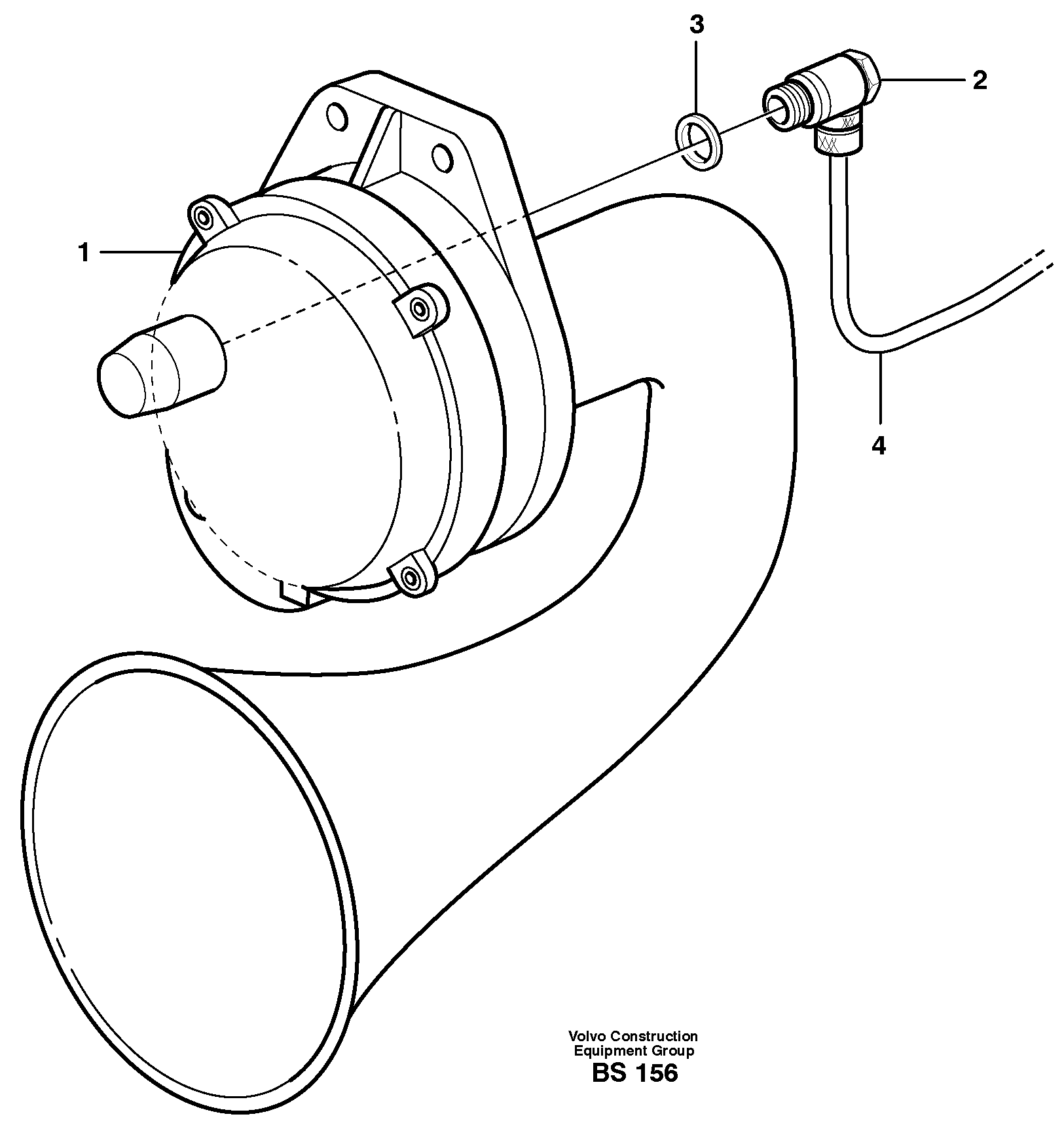 Схема запчастей Volvo A35D - 4828 Air system, horn 