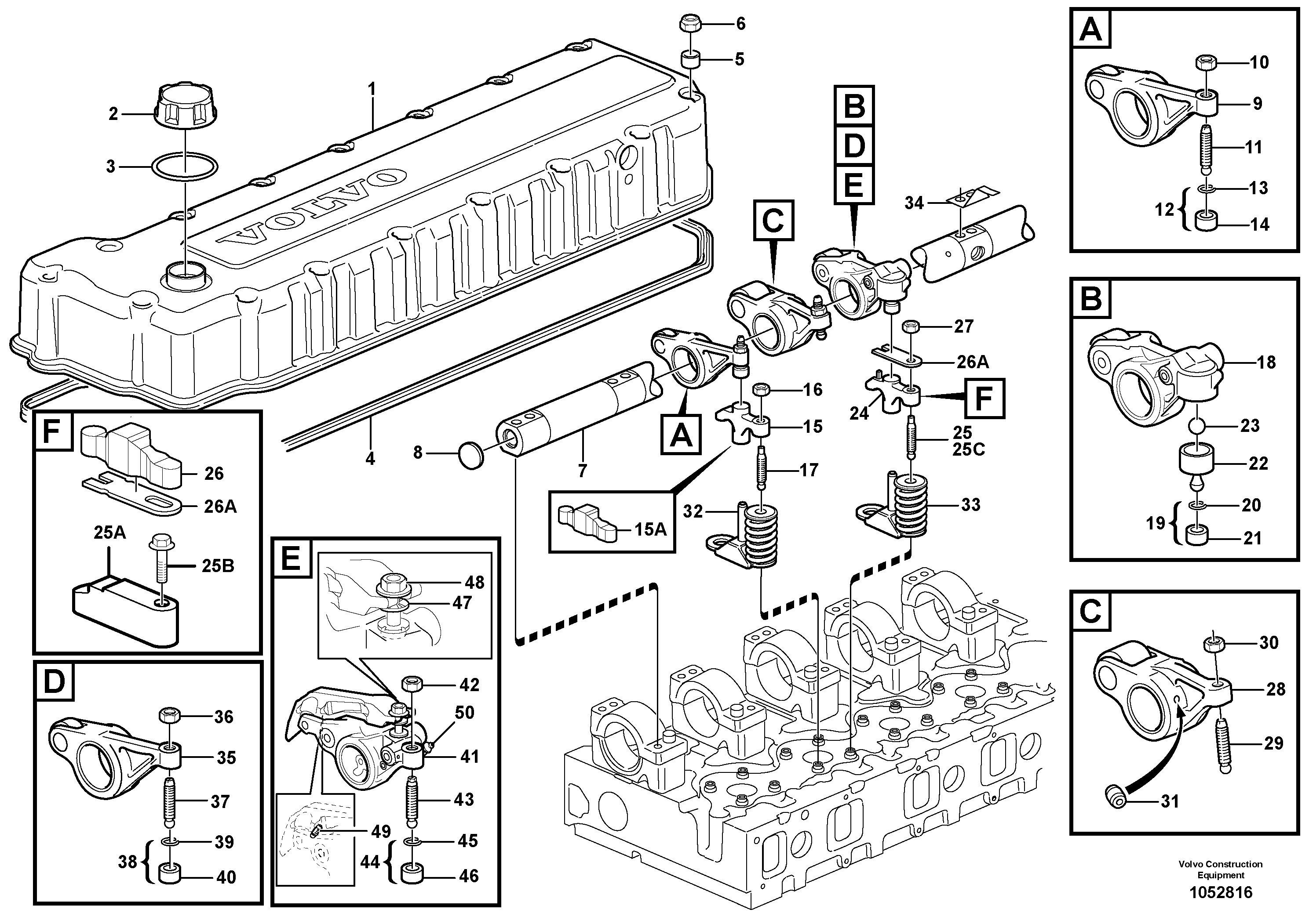 Схема запчастей Volvo A35D - 64485 Valve mechanism 