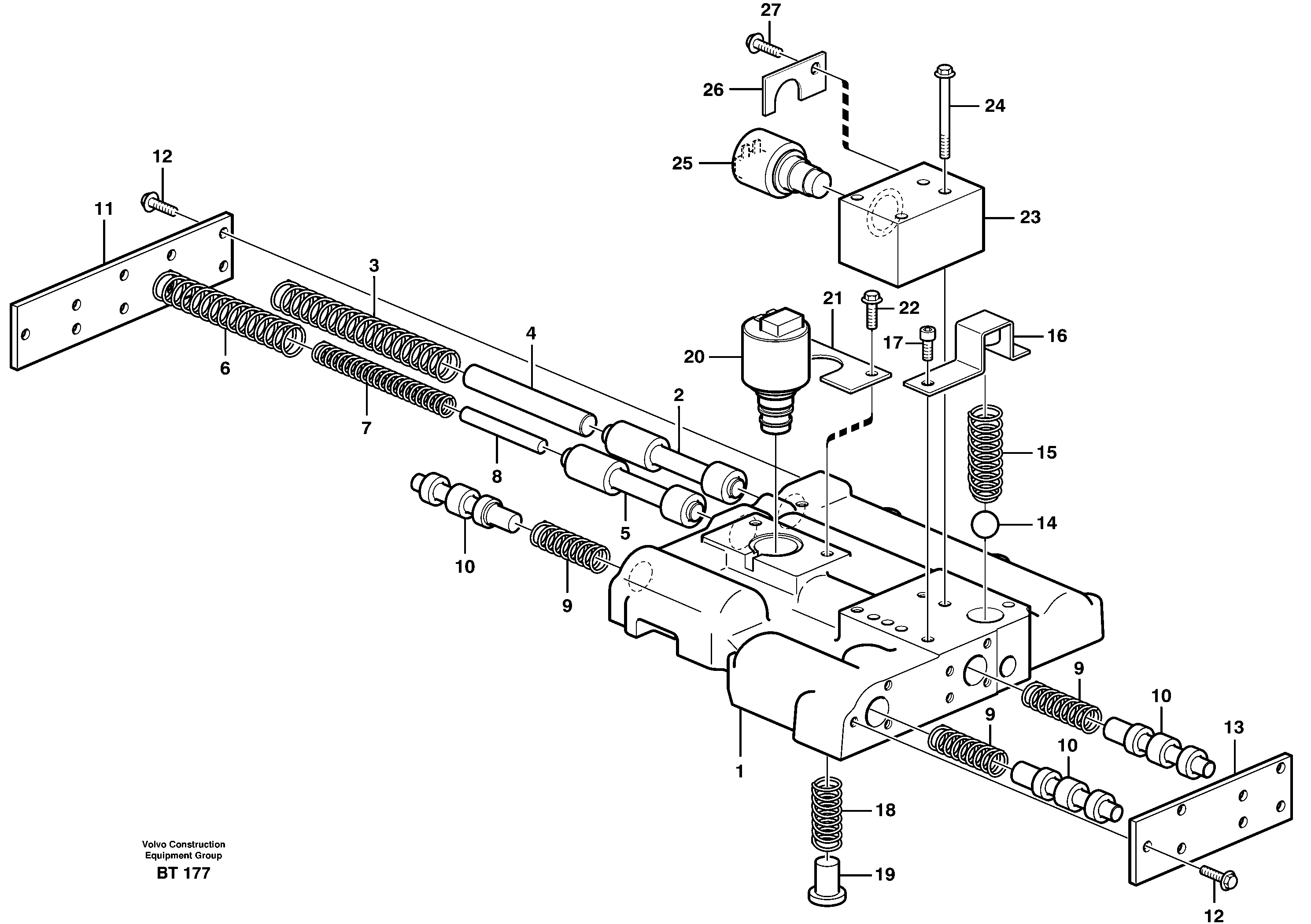 Схема запчастей Volvo A40D - 18588 Main pressure valve 