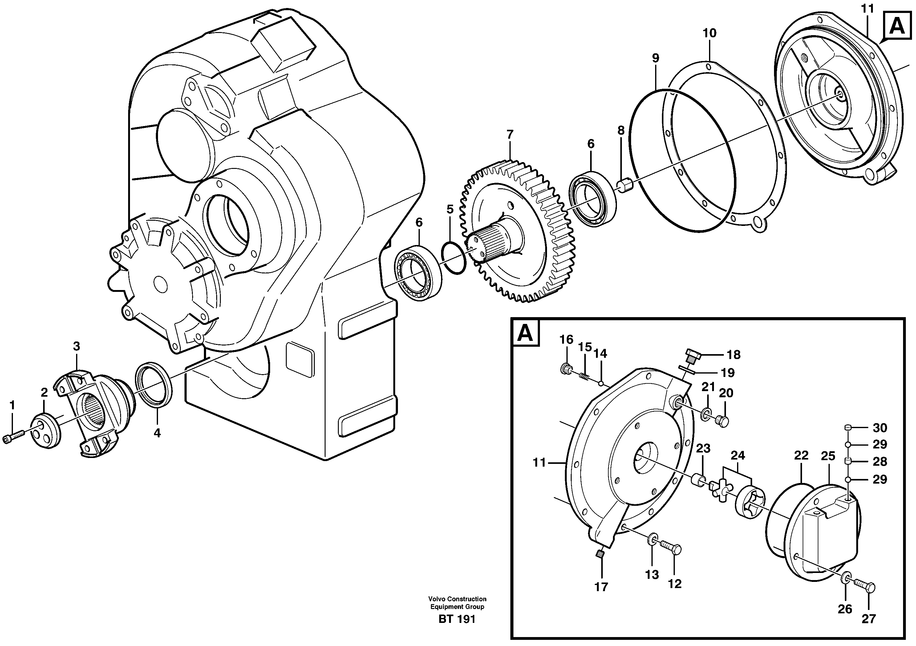 Схема запчастей Volvo A40D - 100755 Lower shaft 